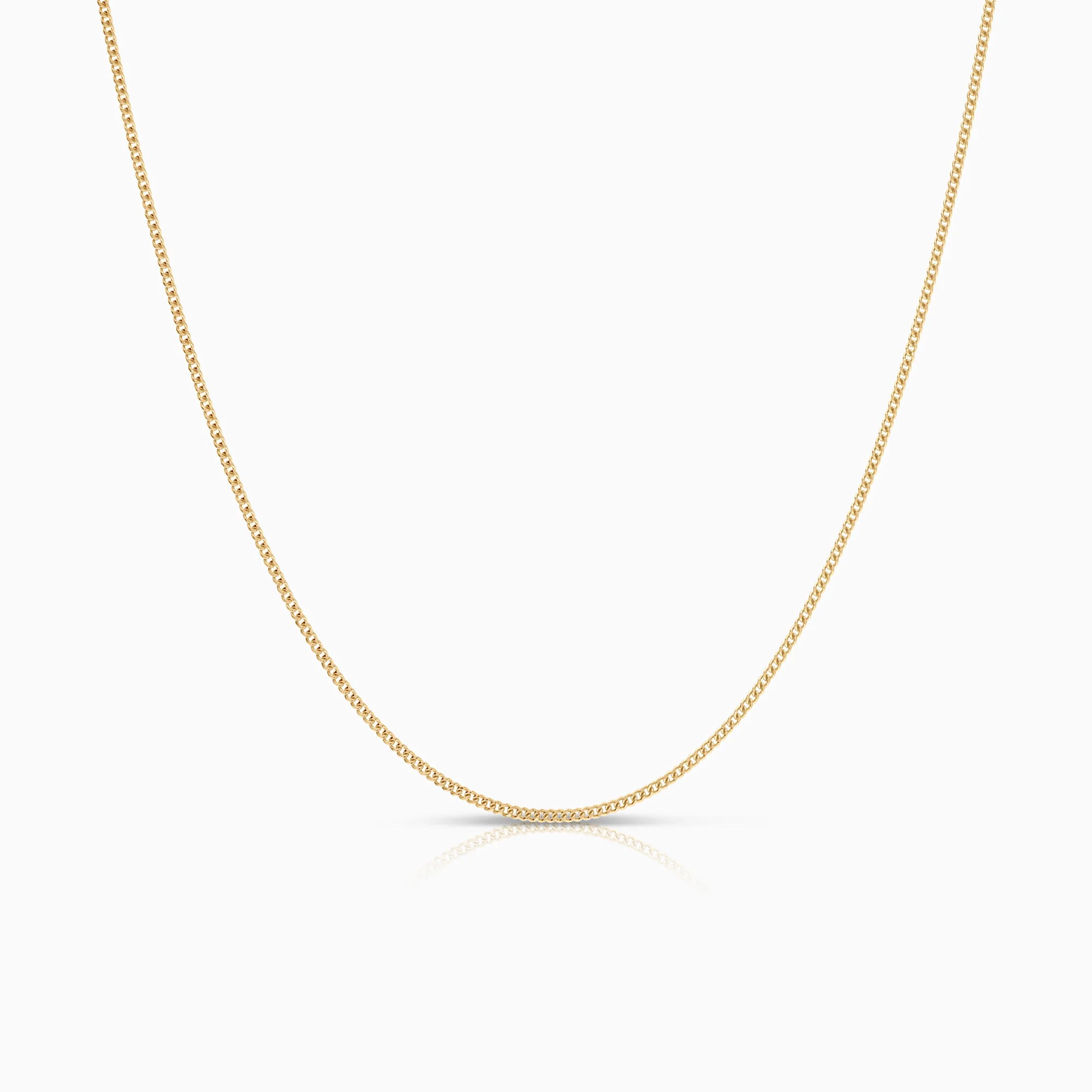 Curb necklace 2.59g 18K gold