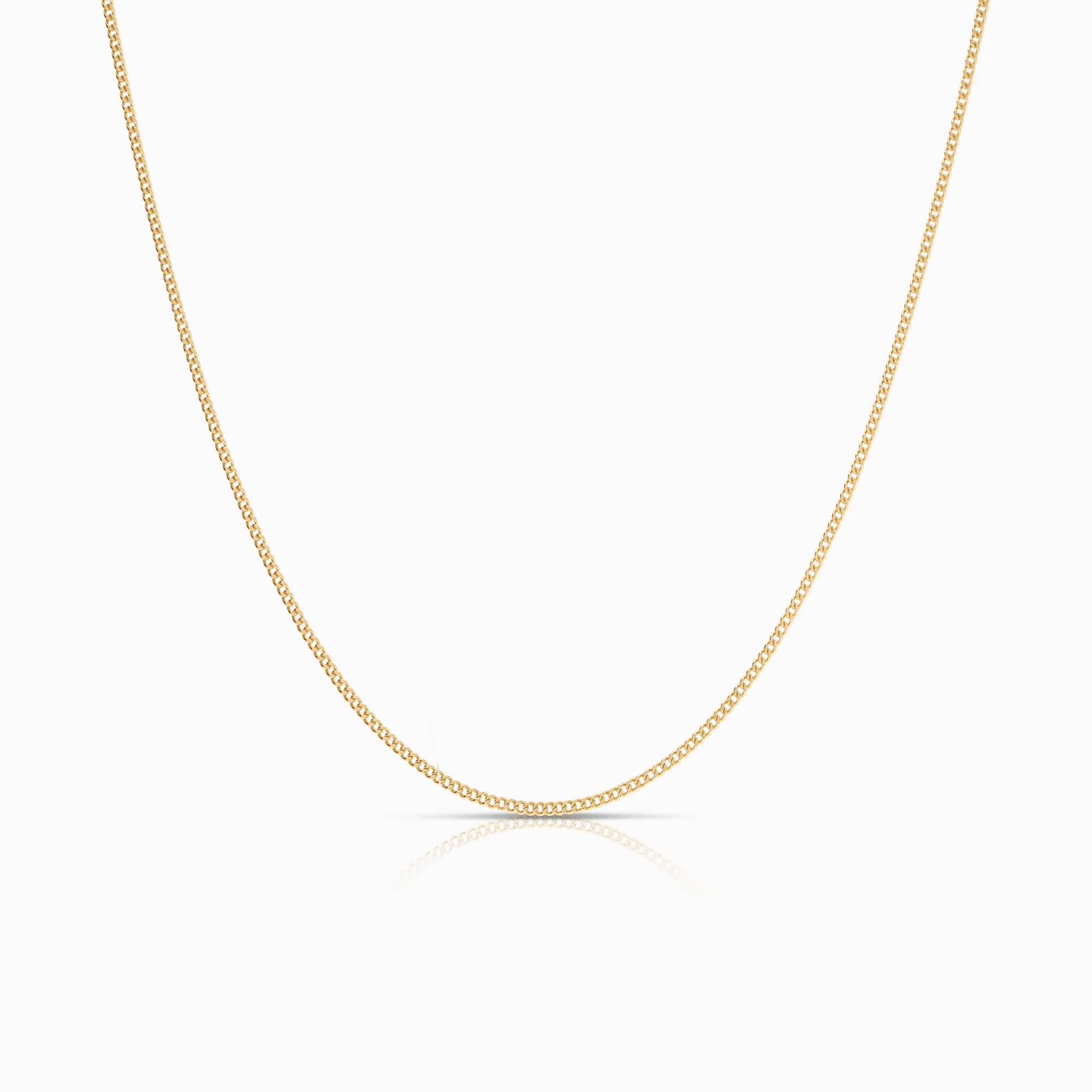 Curb chain necklace 2.68g 18K gold
