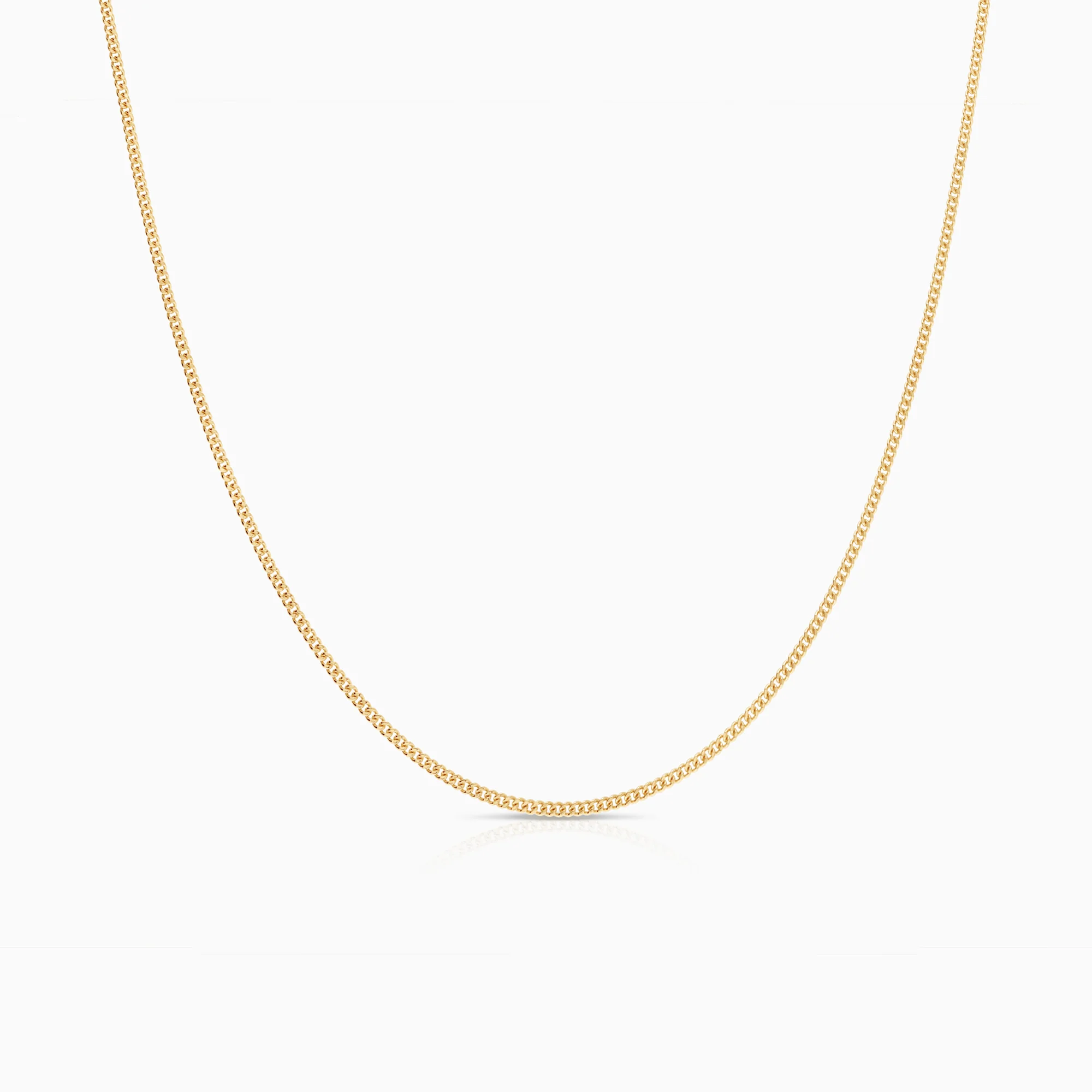 Curb necklace 2.74g 18K gold
