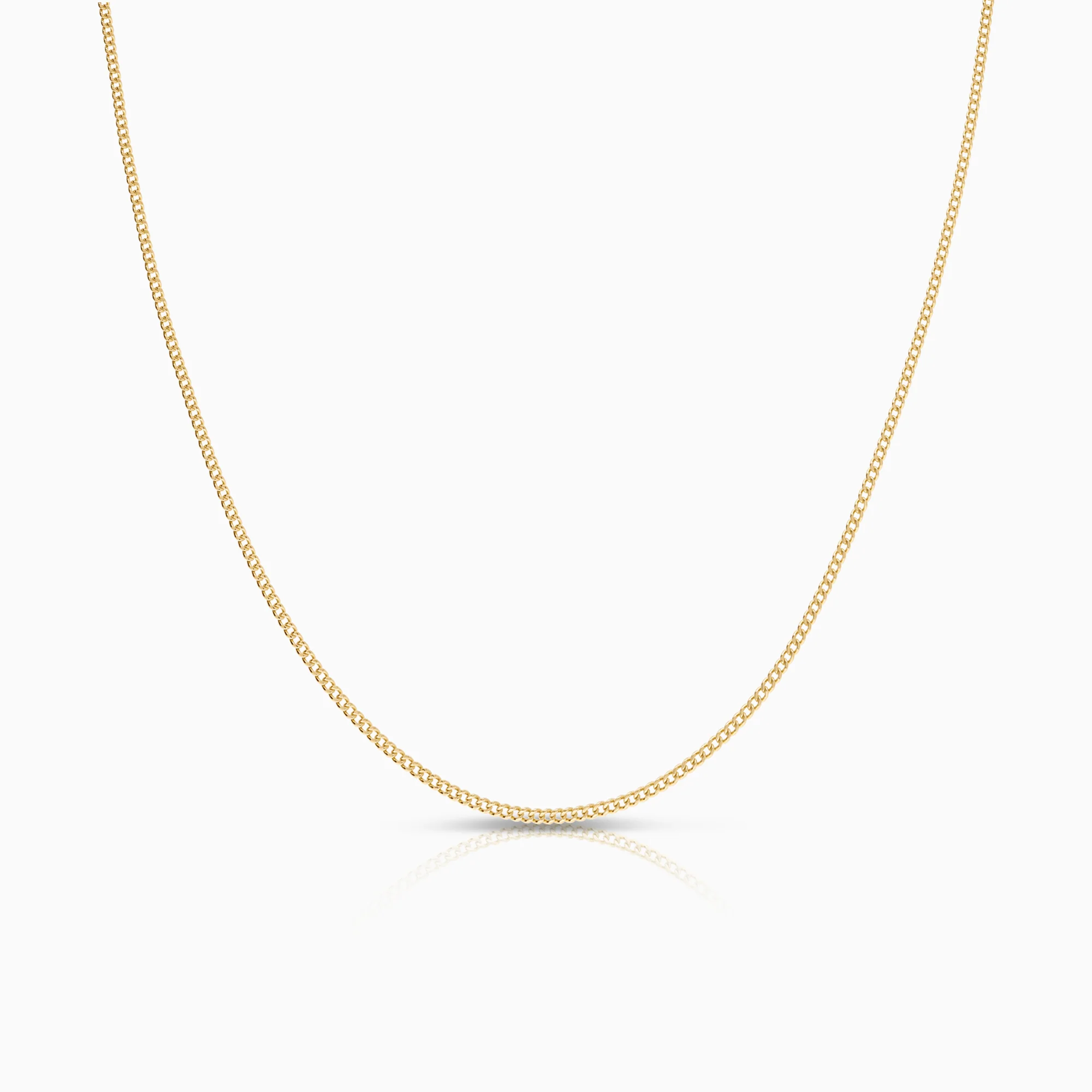 Curb necklace 2.82g 18K gold