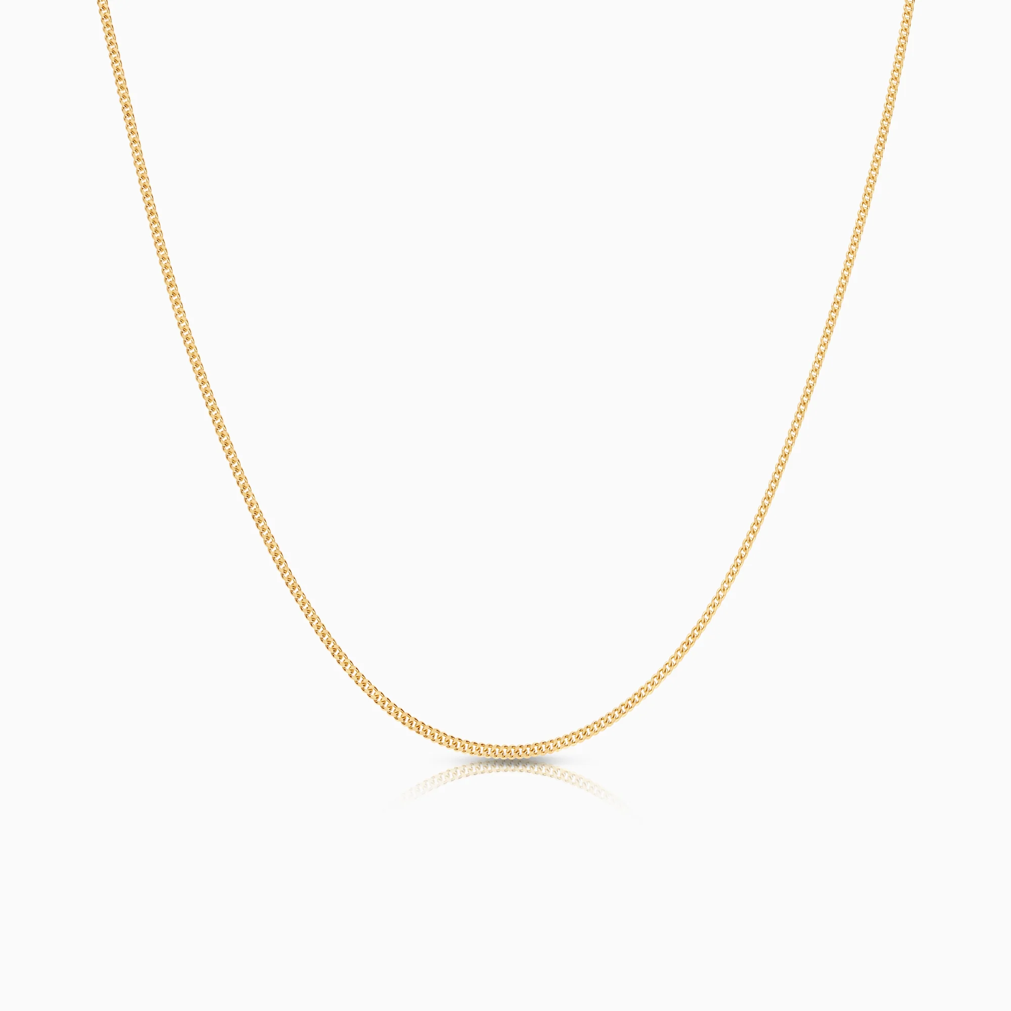 Curb necklace 2.84g 18K gold