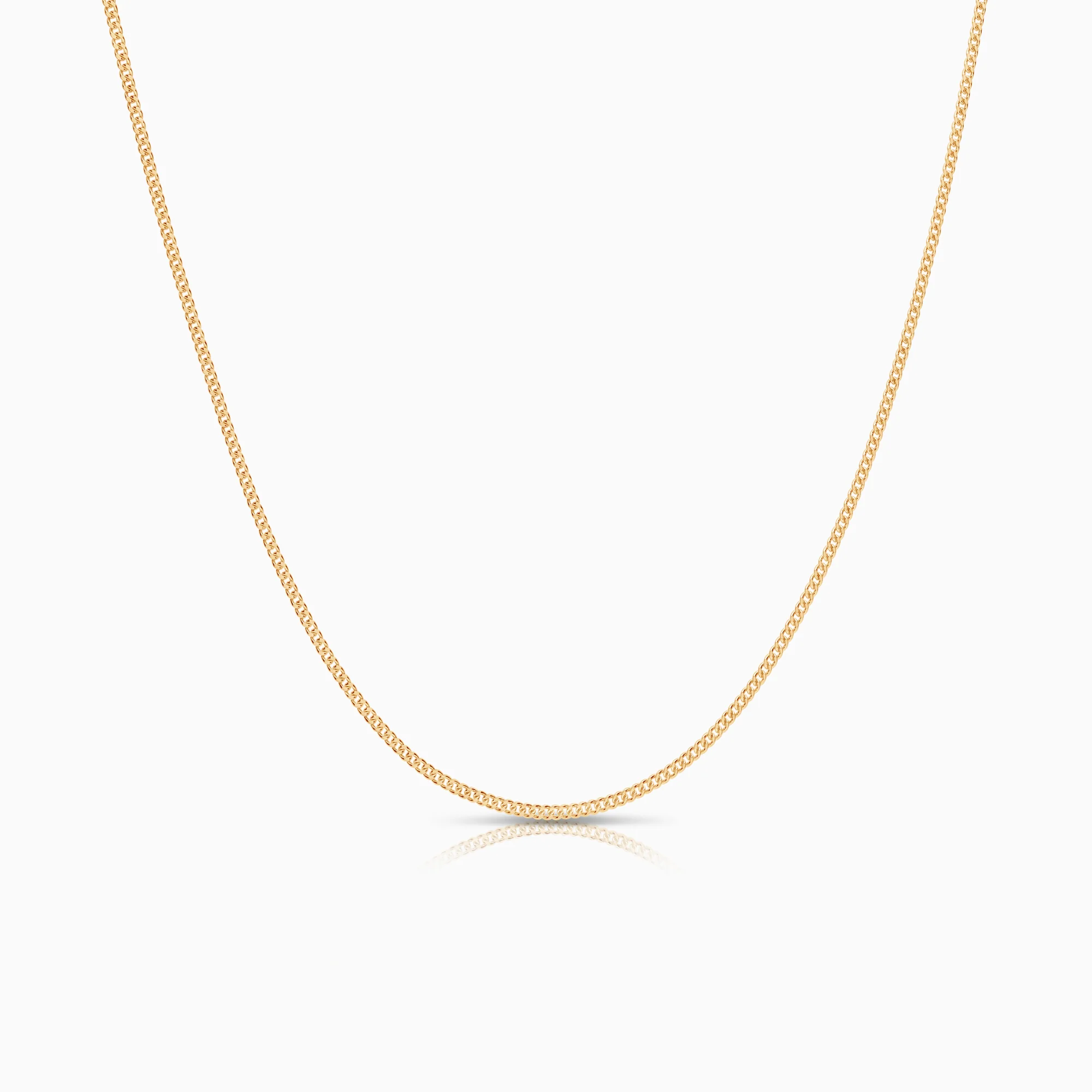 Curb necklace 2.85g 18K gold