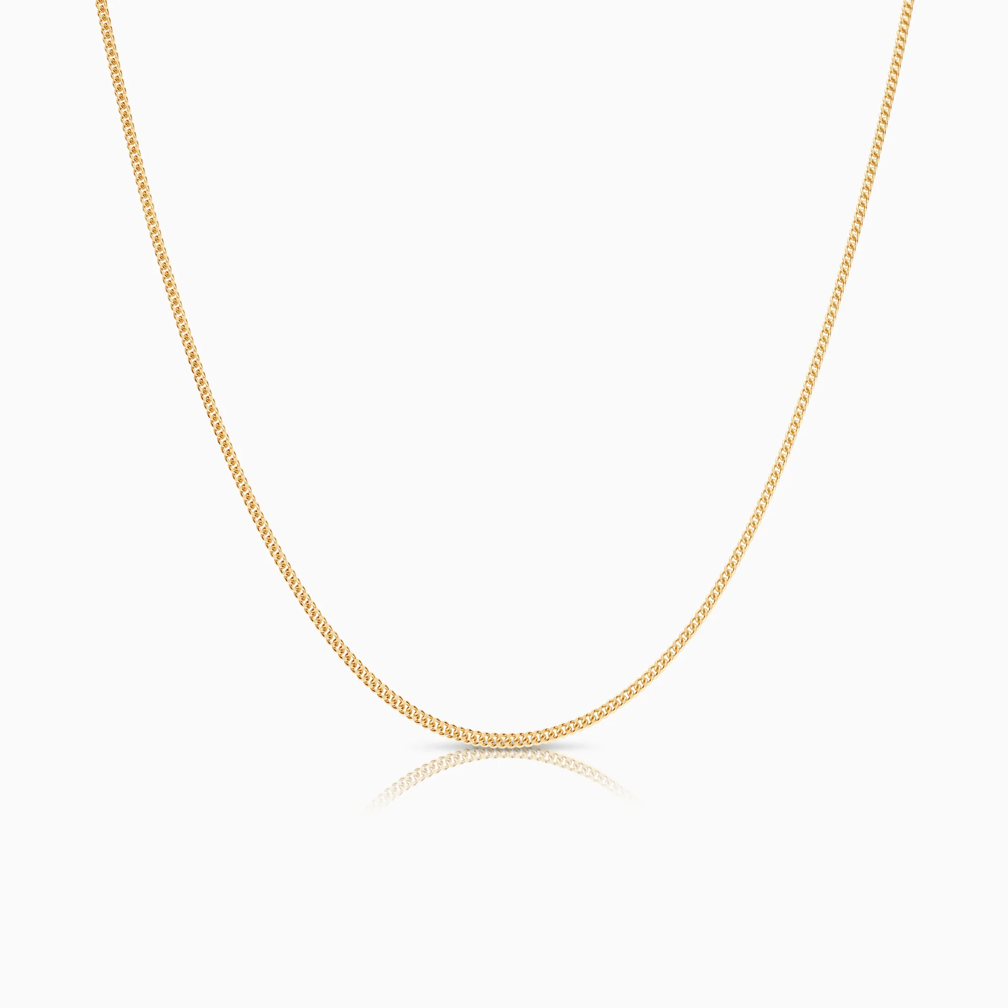 Curb necklace 2.88g 18K gold