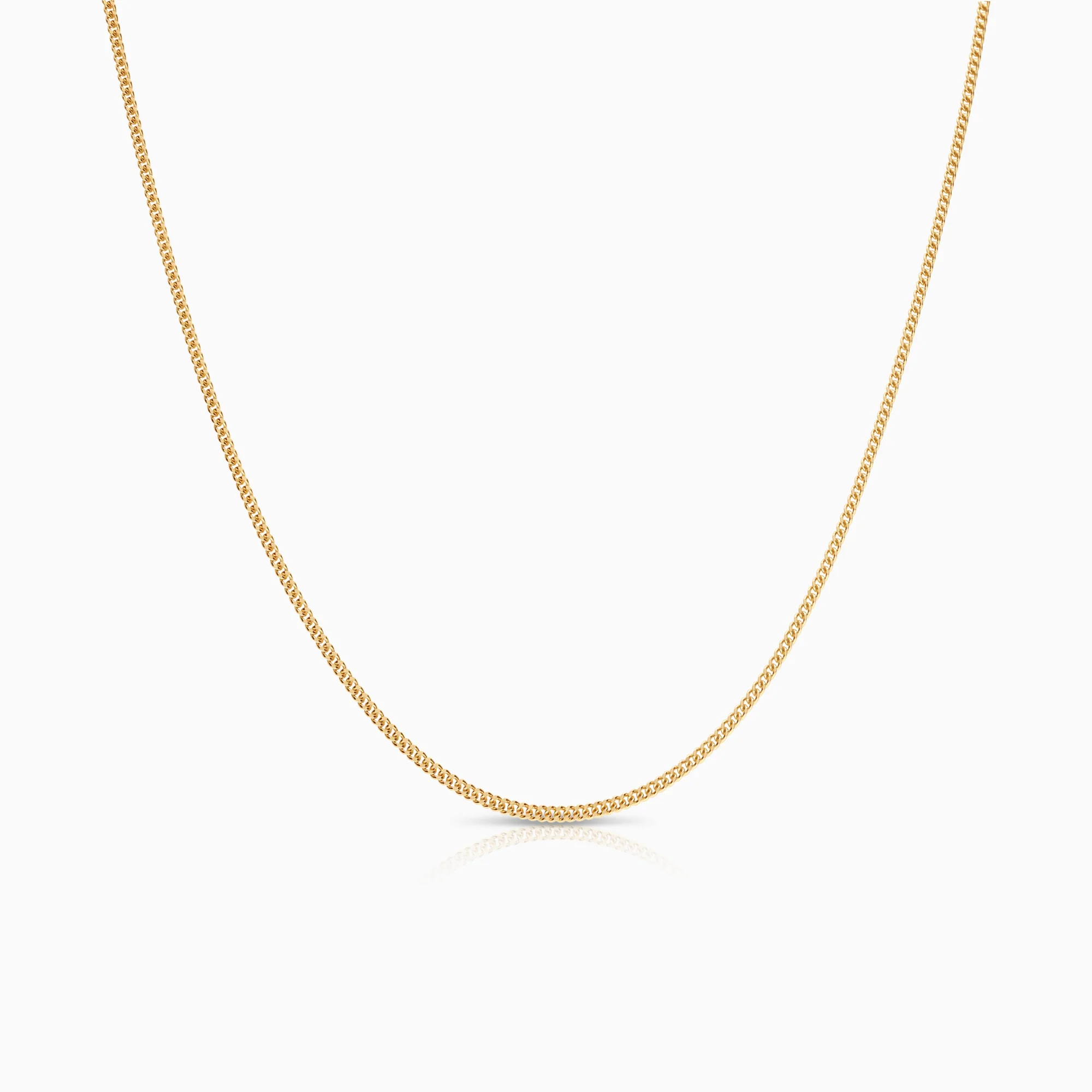 Curb necklace 2.91g 18K gold