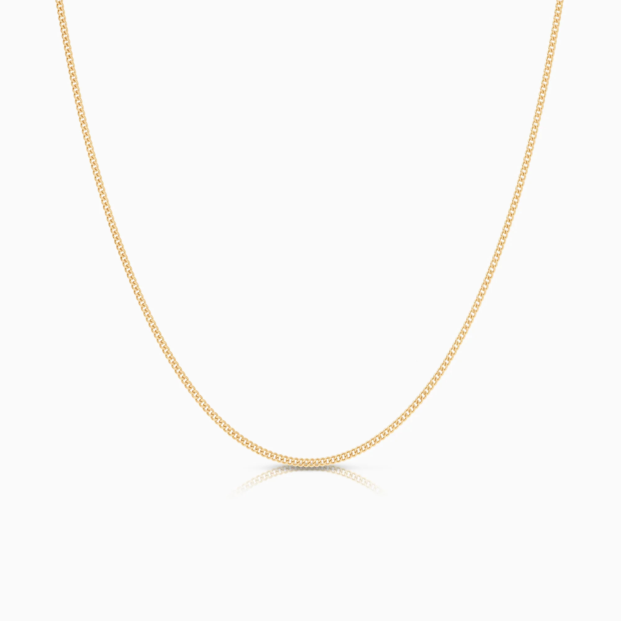 Curb necklace 2.92g 18K gold