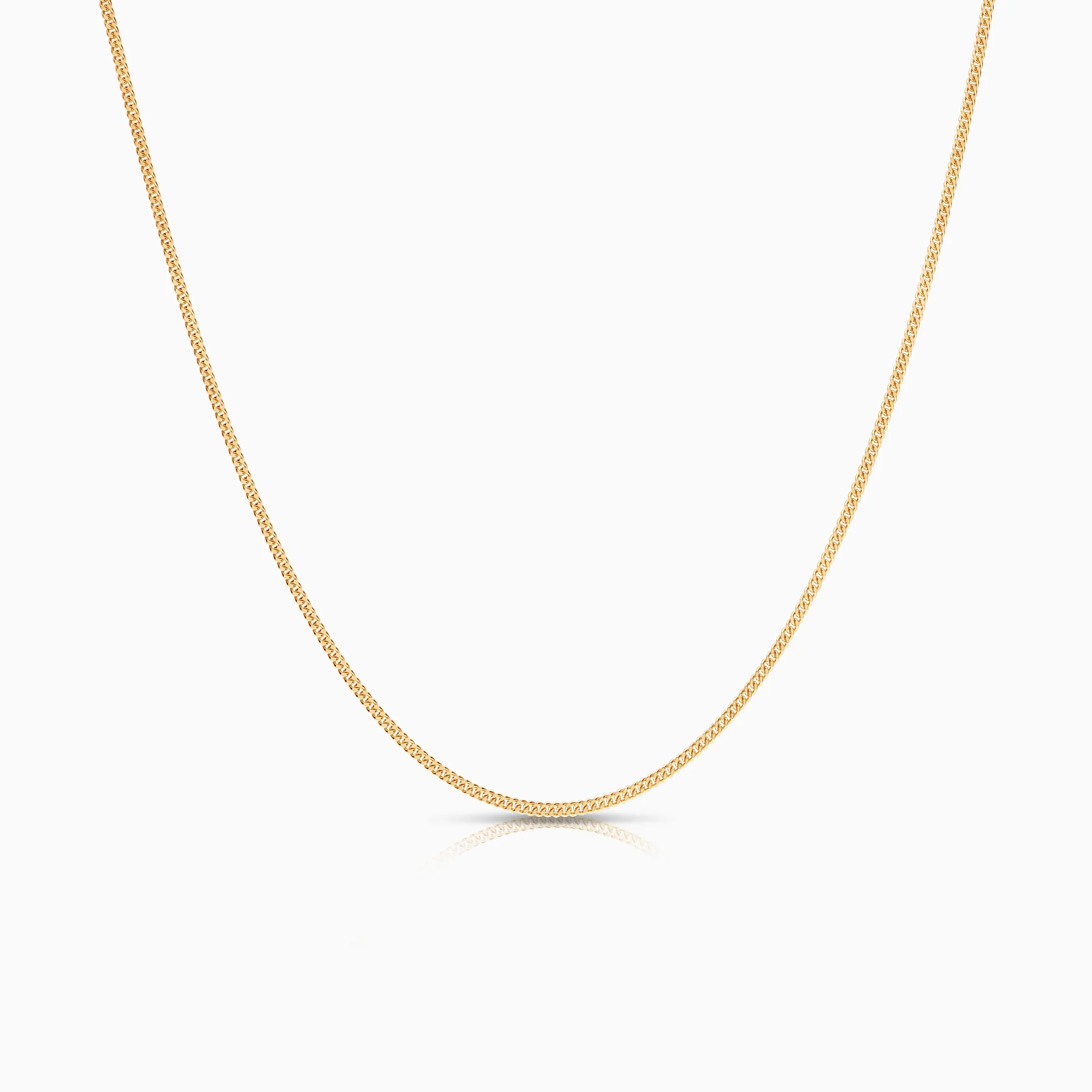 Curb necklace 2.93g 18K gold