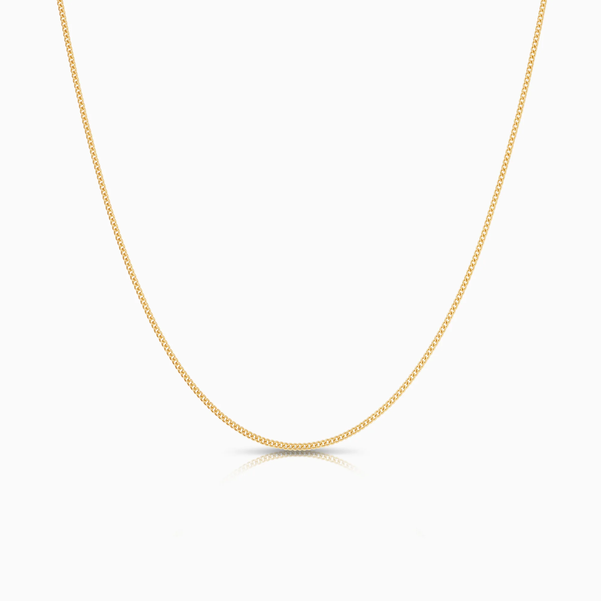 Curb necklace 2.98g 18K gold