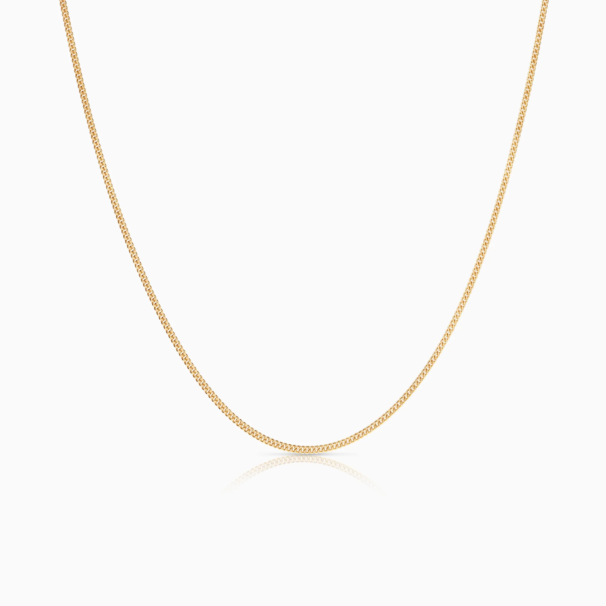 Curb necklace 3.02g 18K gold