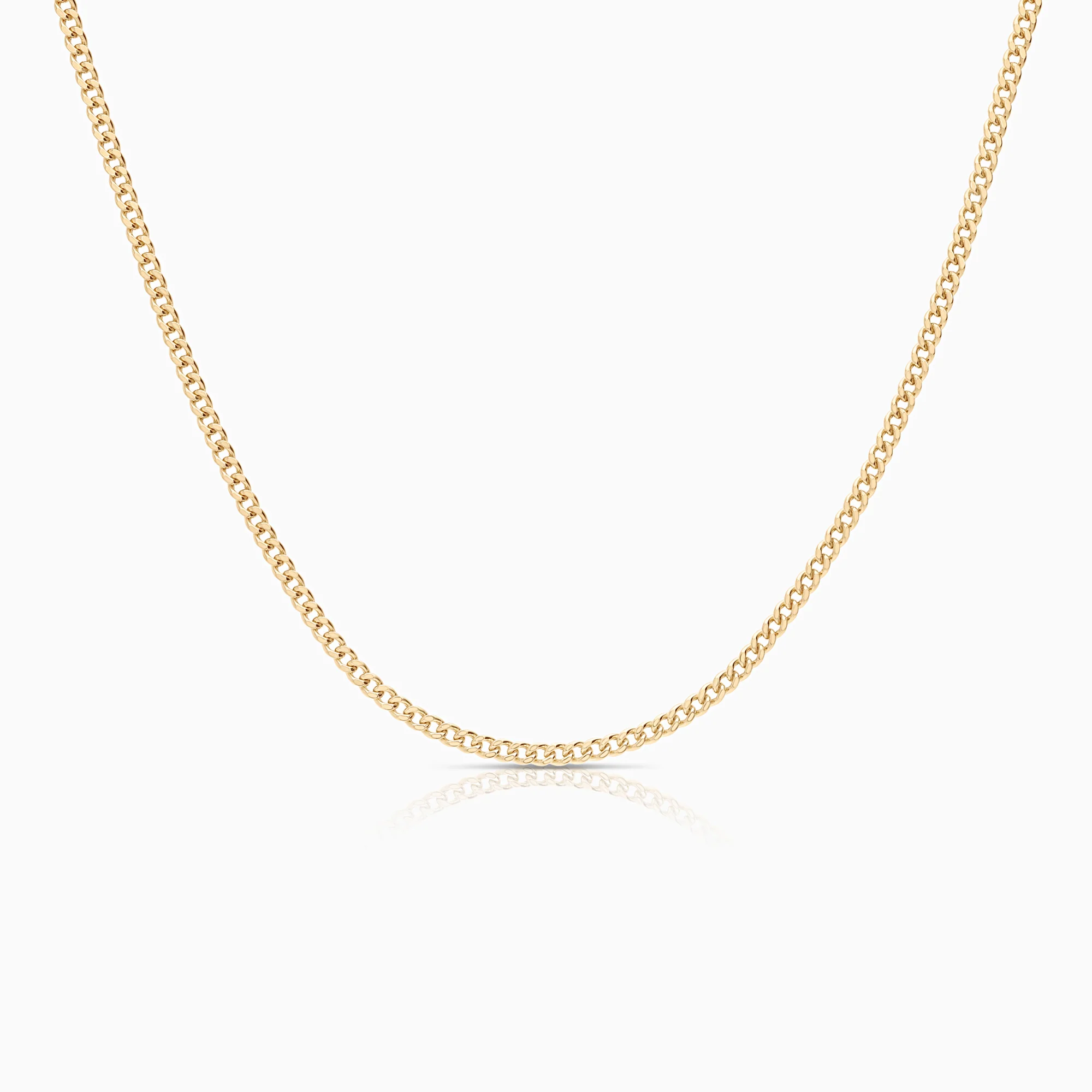Curb necklace 3.03g 18K gold