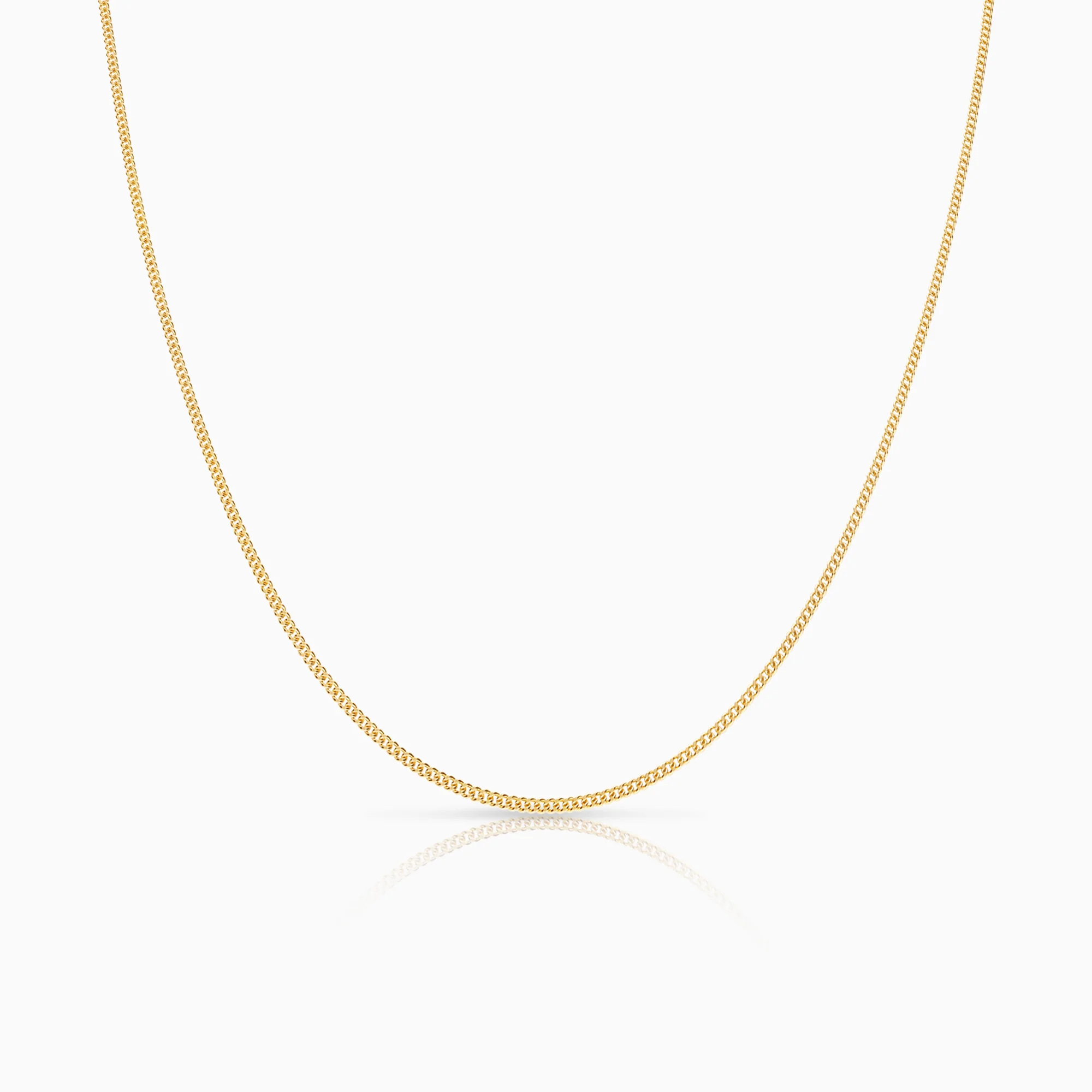 Curb chain necklace 3.08g 18K gold