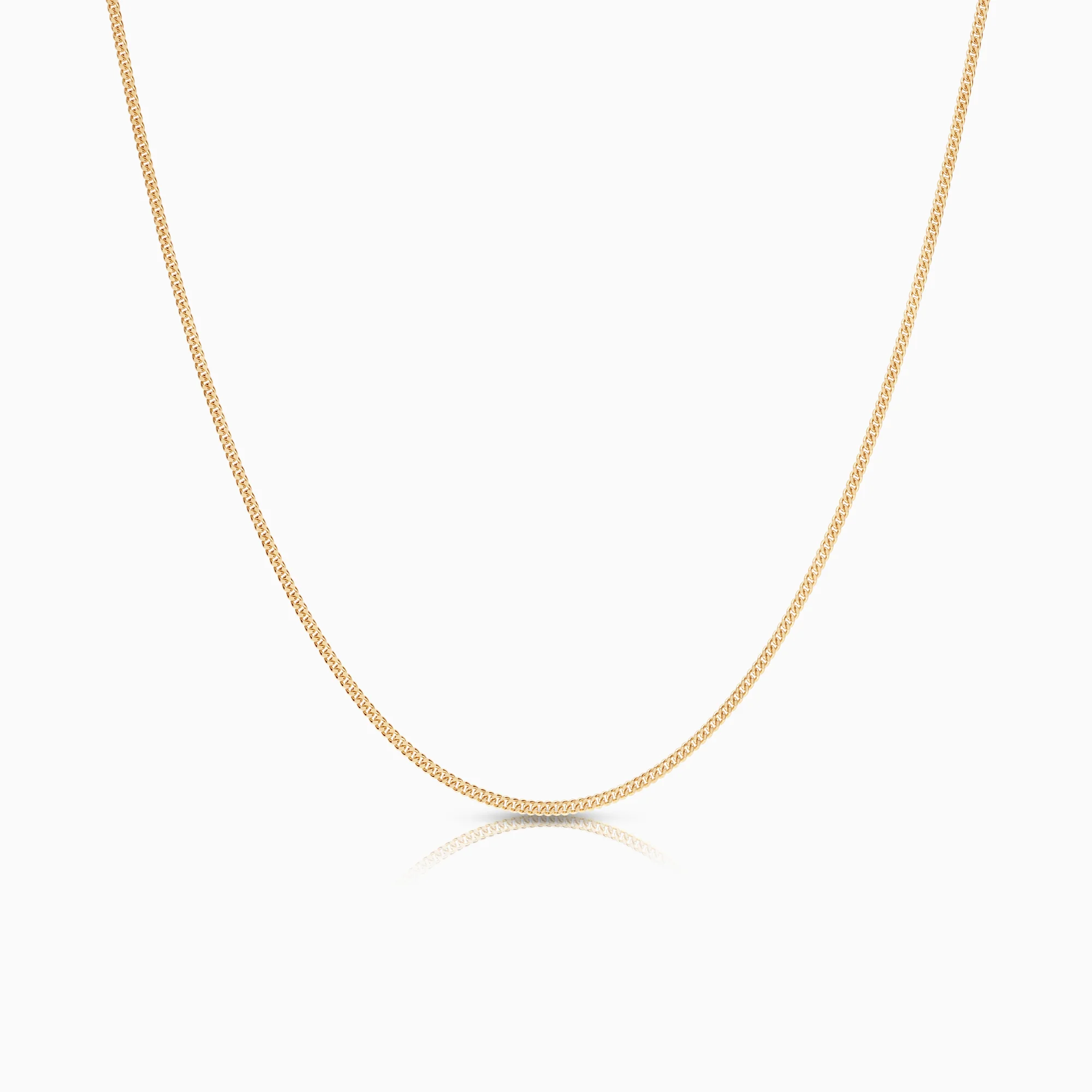 Curb necklace 3.13g 18K gold