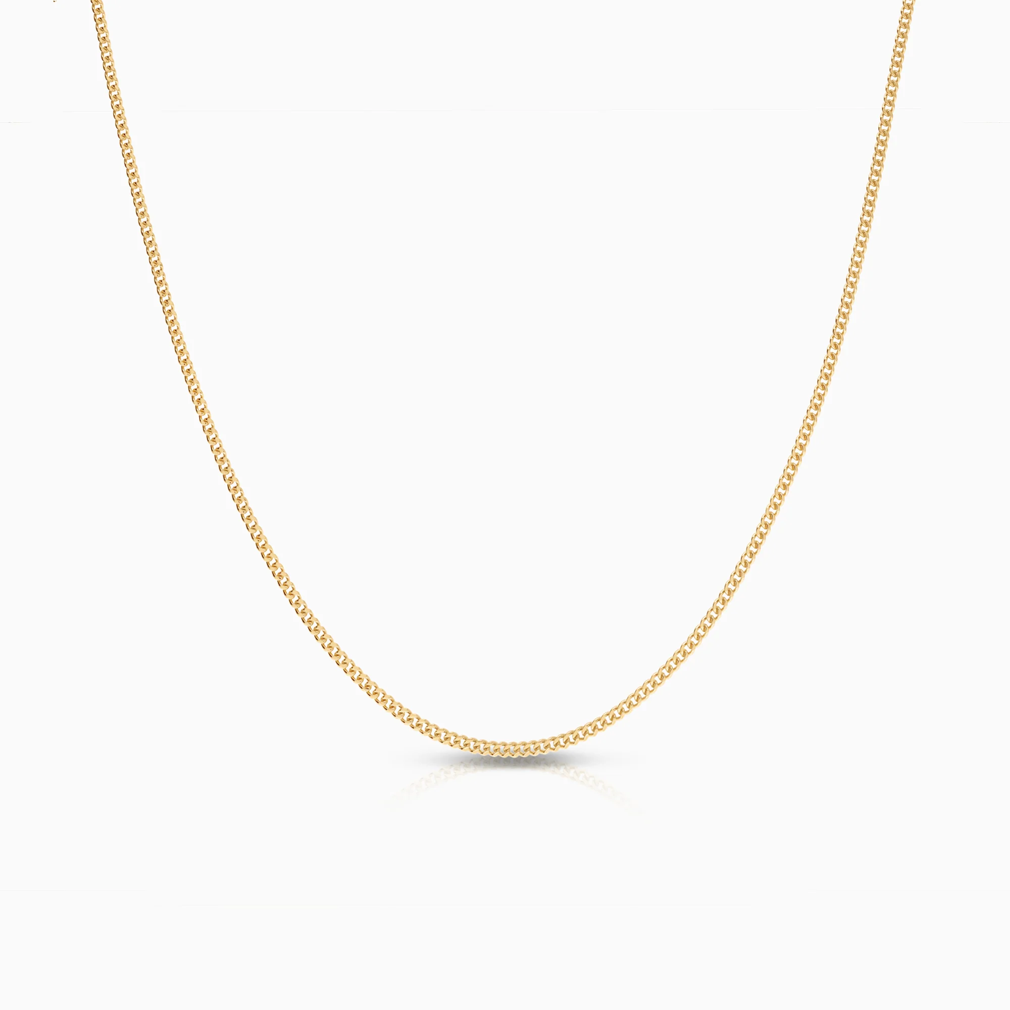 Curb necklace 3.14g 18K gold