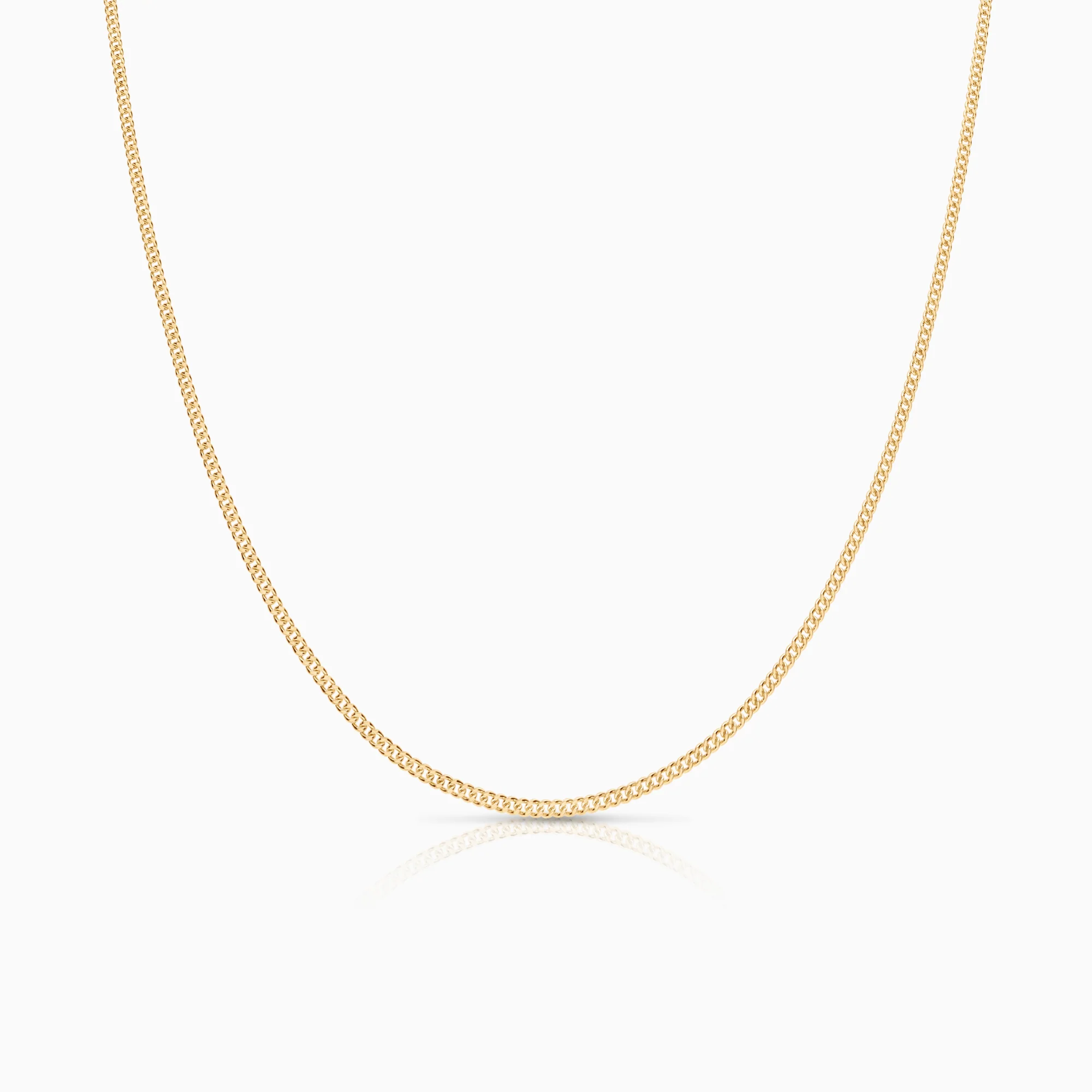 Curb necklace 3.14g 18K gold