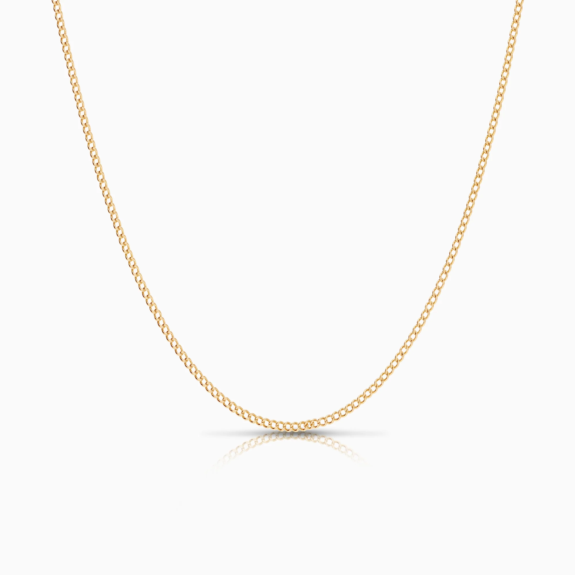 Curb necklace 3.14g 18K gold