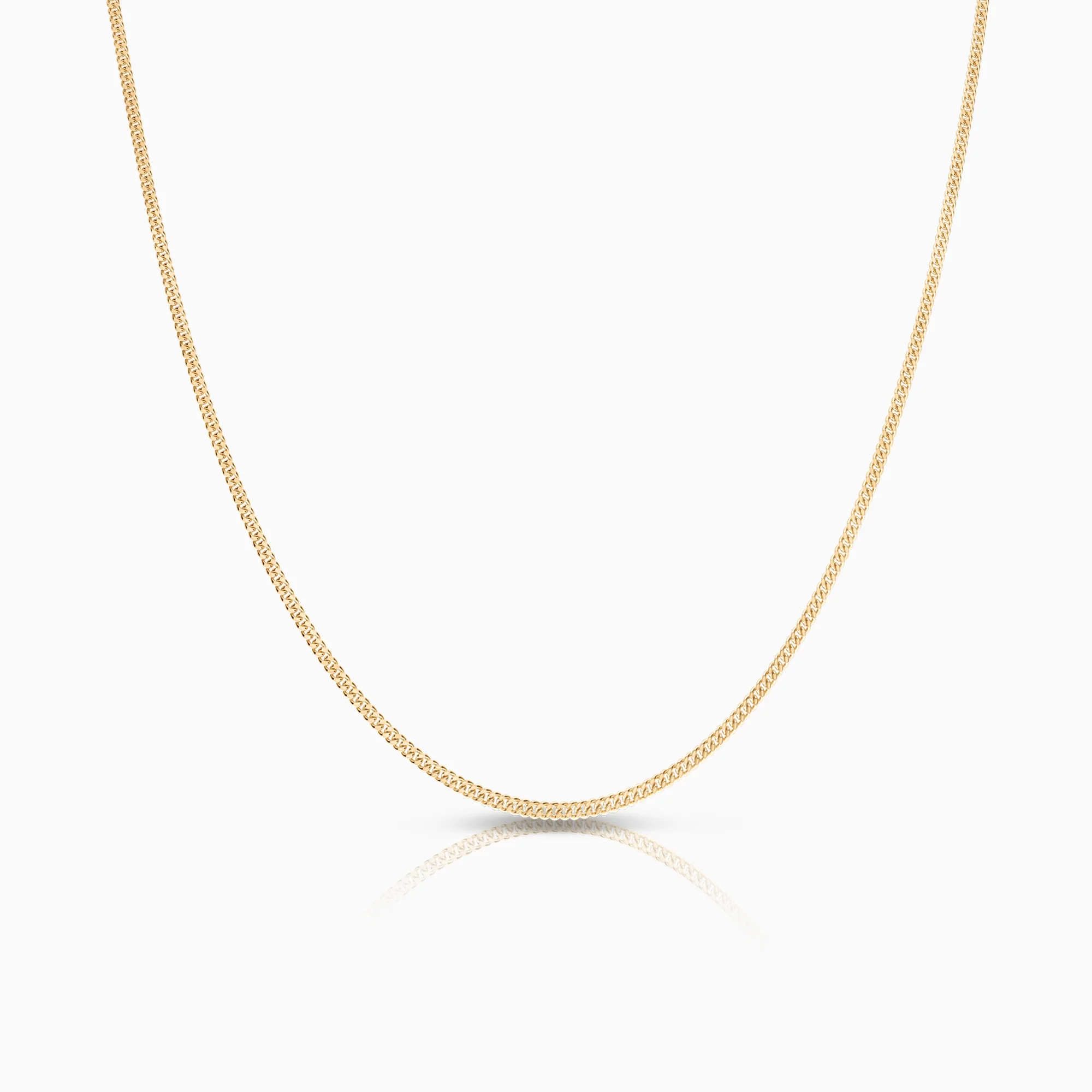 Curb necklace 3.15g 18K gold