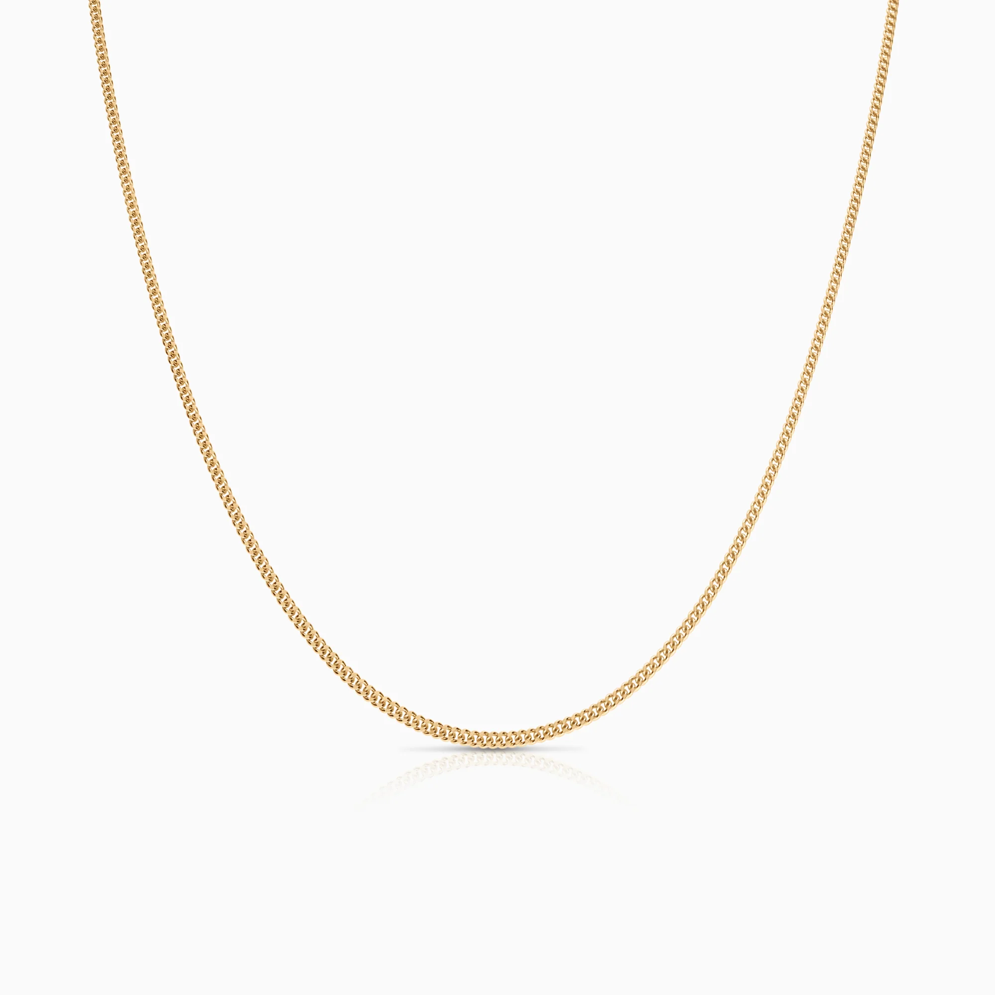 Curb chain necklace 3.18g 18K gold