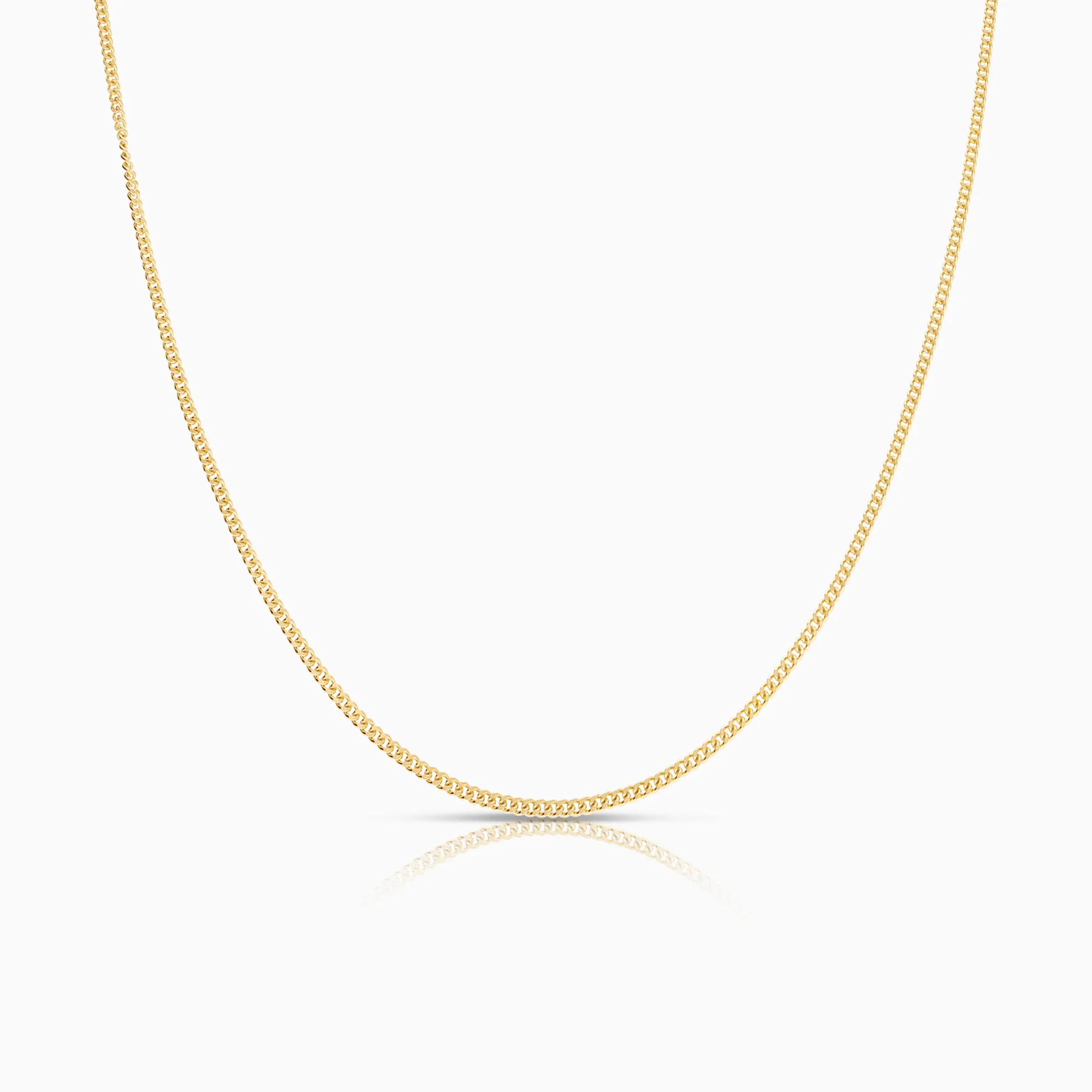 Curb necklace 3.19g 18K gold