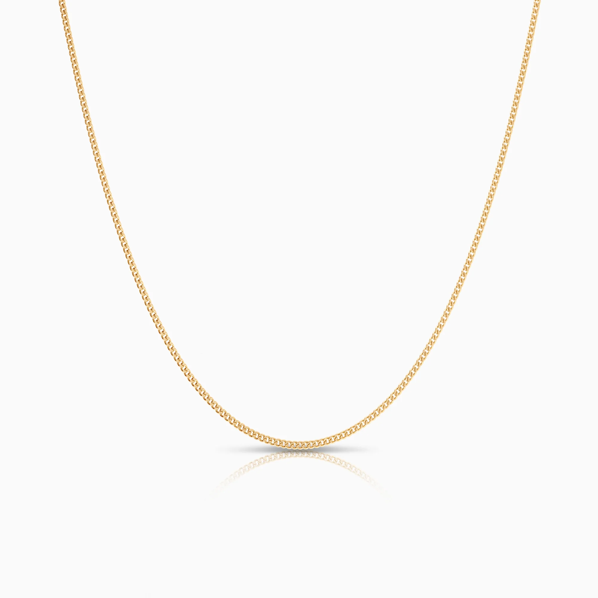 Curb necklace 3.29g 18K gold