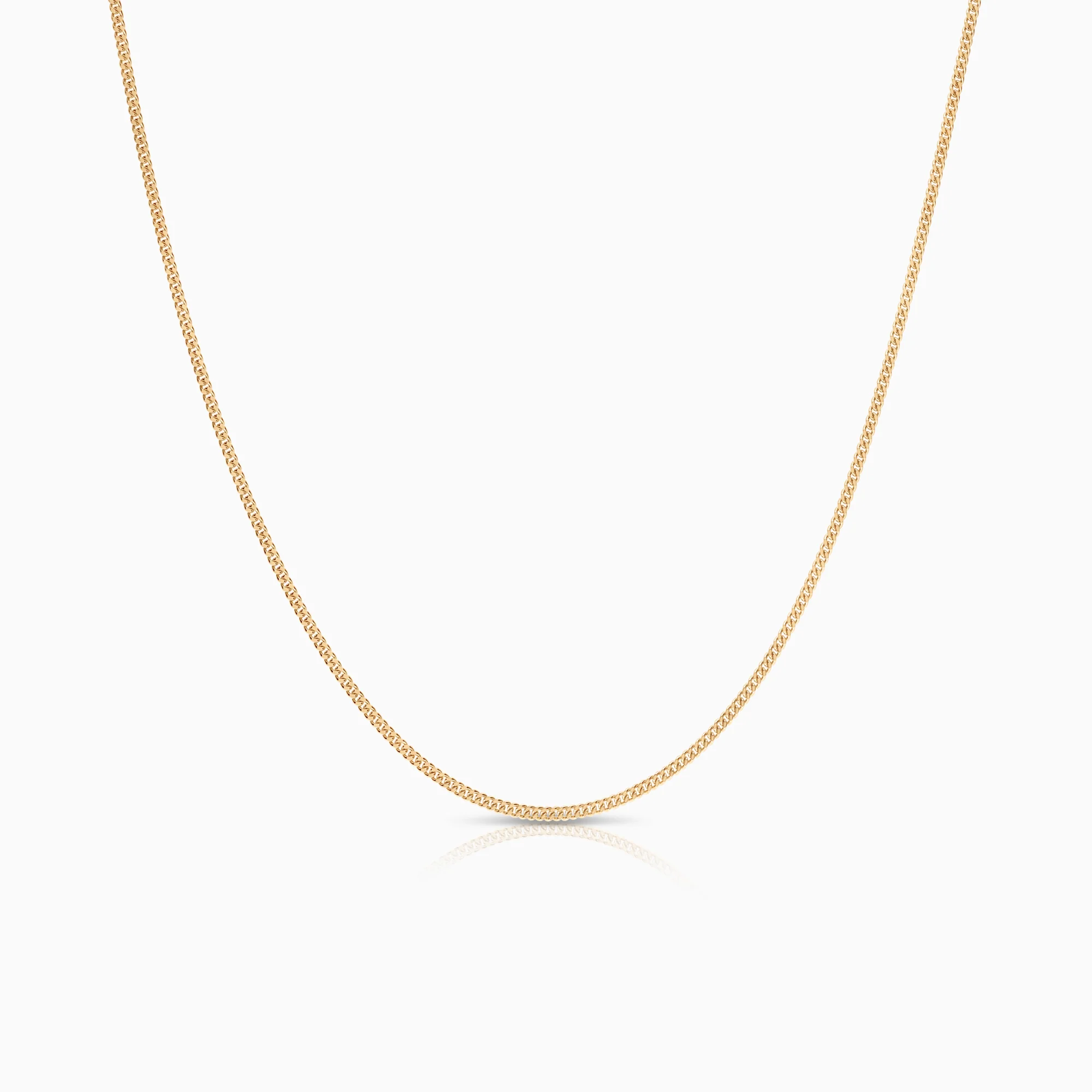 Curb necklace 3.39g 18K gold