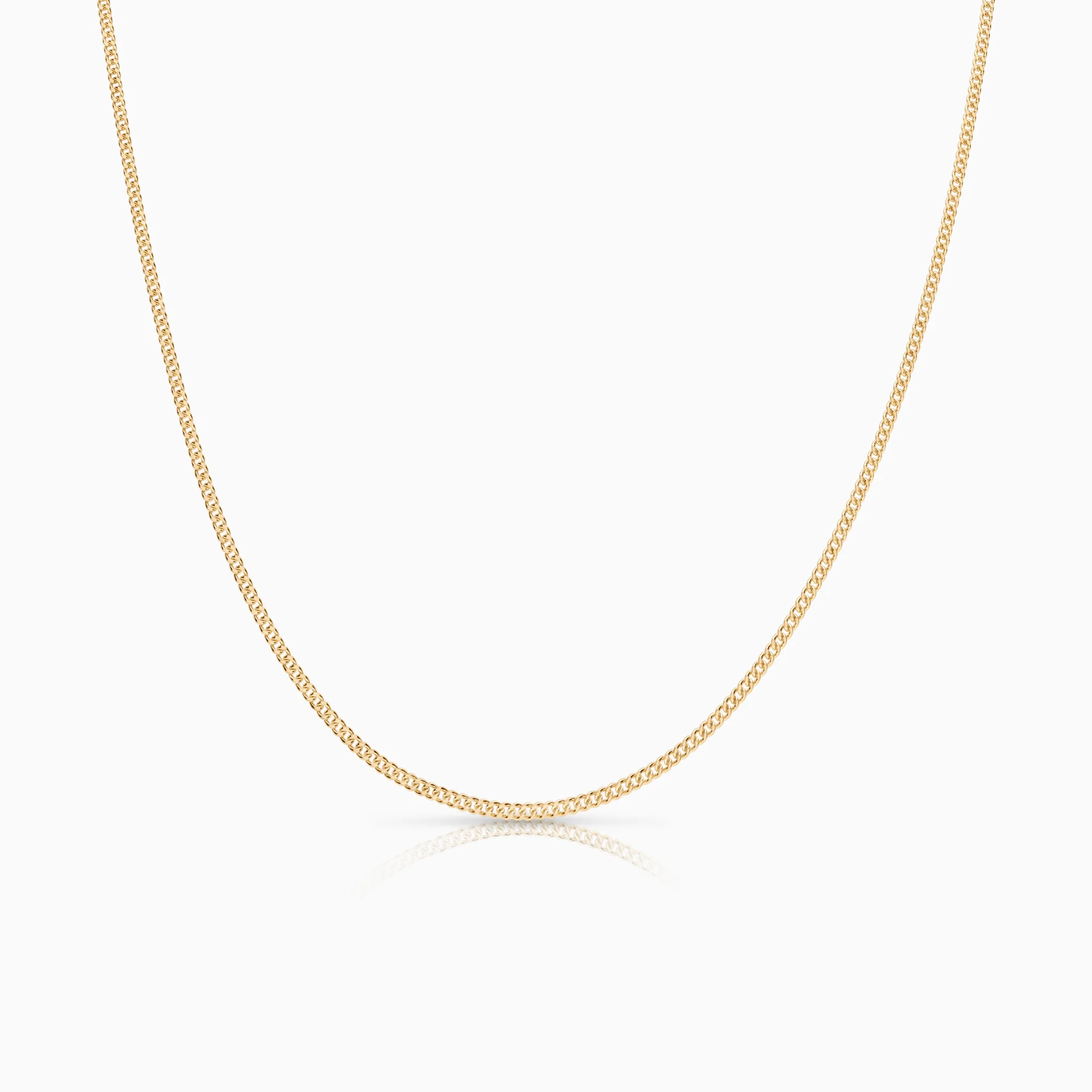 Curb necklace 3.44g 18K gold
