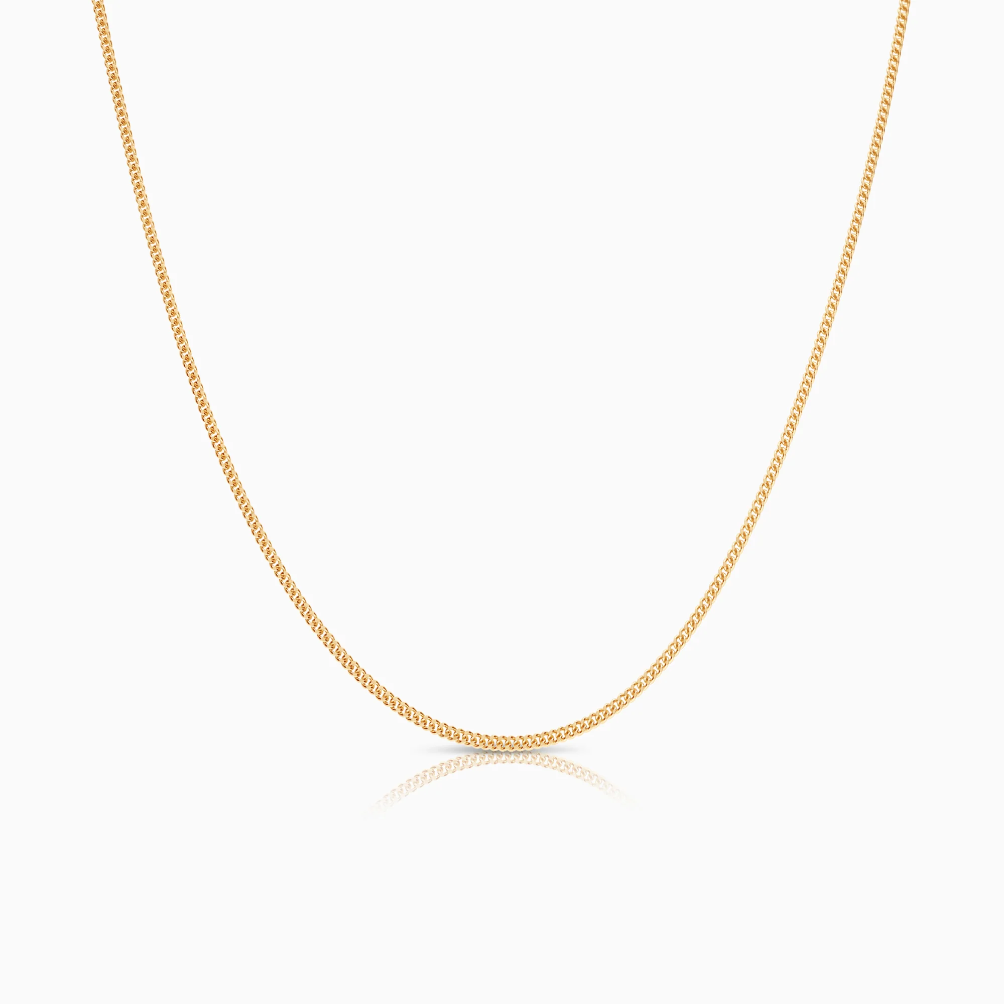 Curb necklace 3.56g 18K gold
