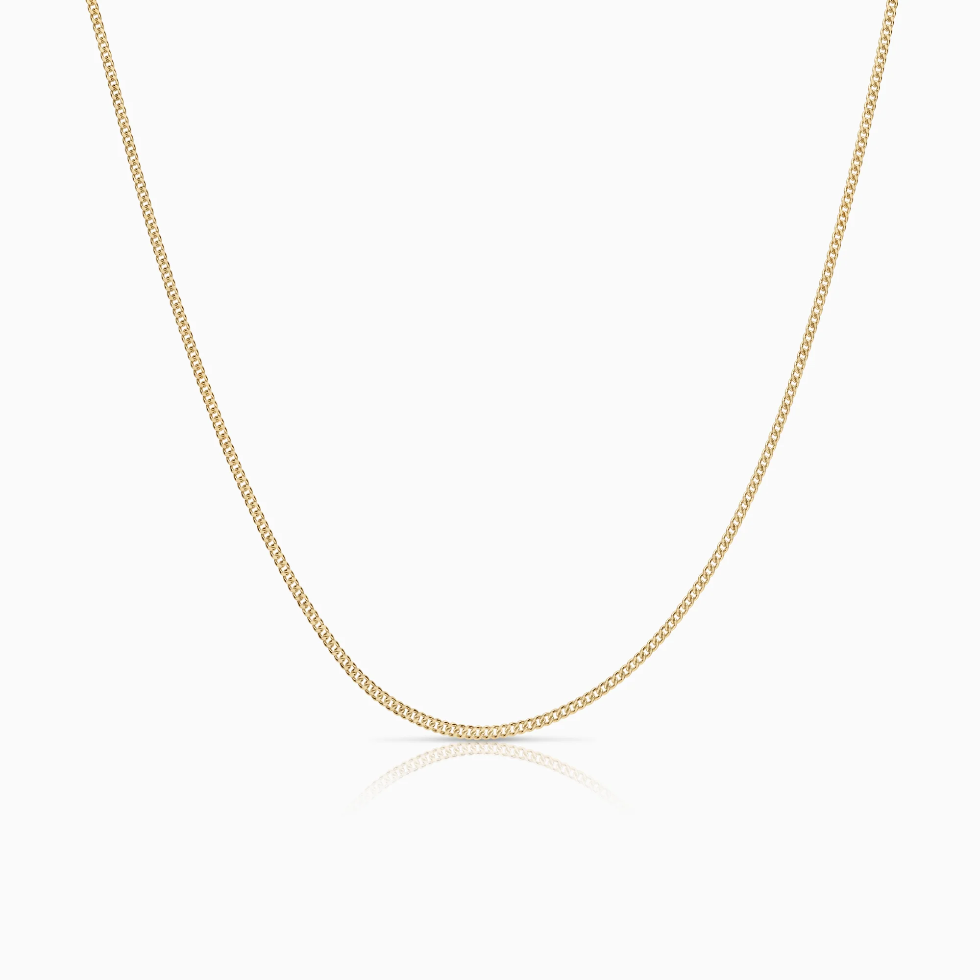 Curb necklace 3.84g 18K gold
