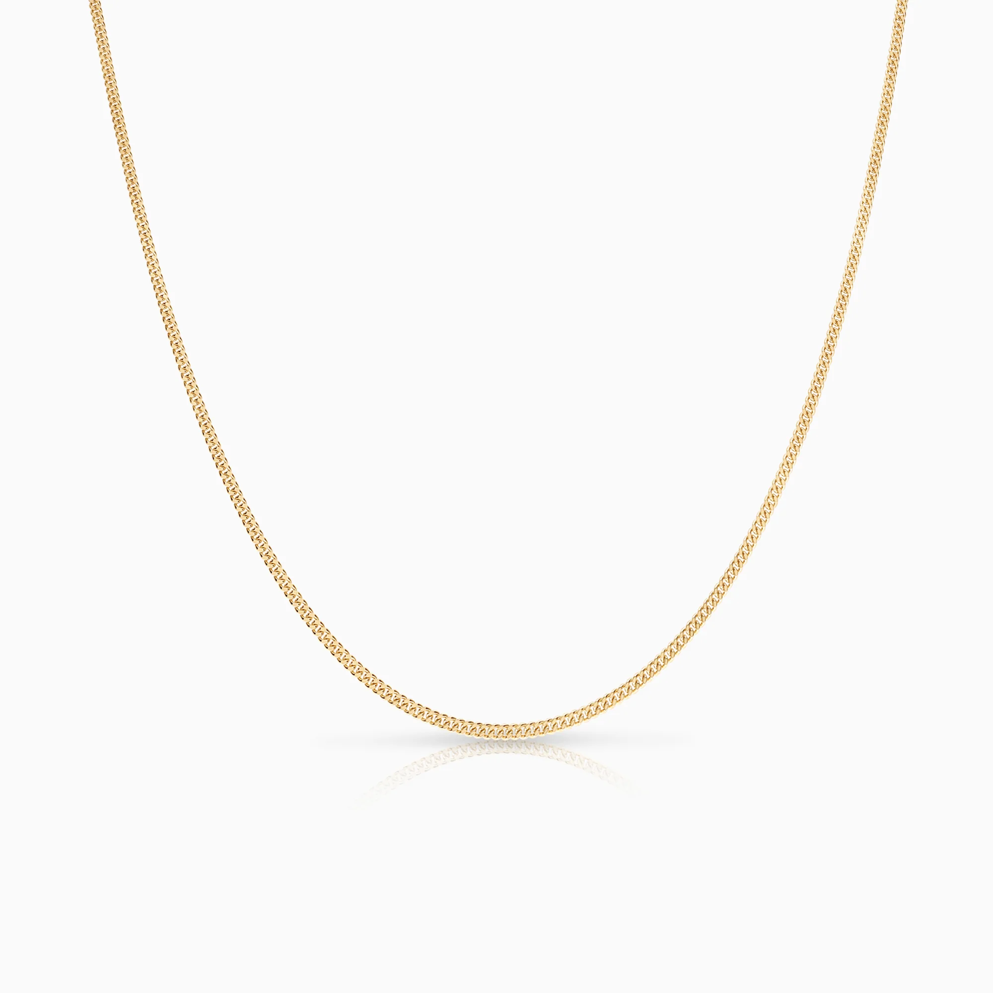 Curb necklace 4.18g 18K gold
