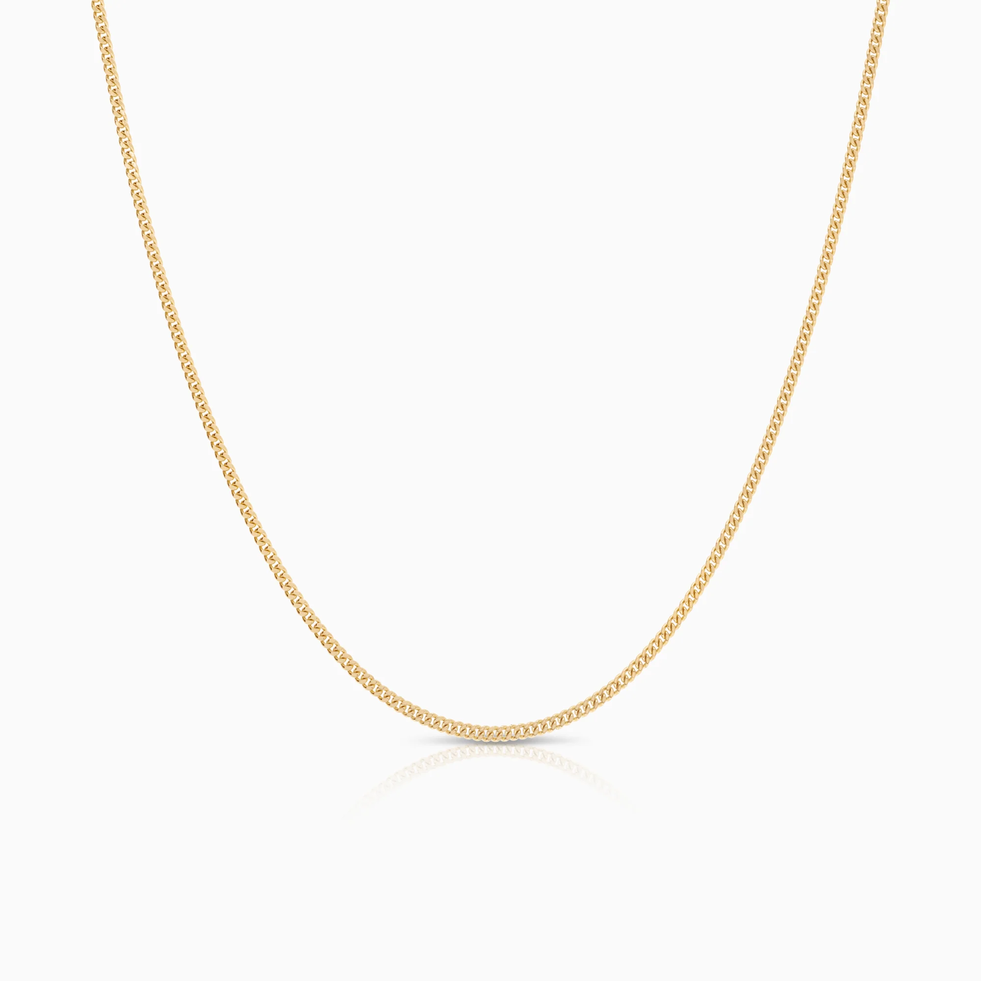 Curb necklace 4.29g 18K gold