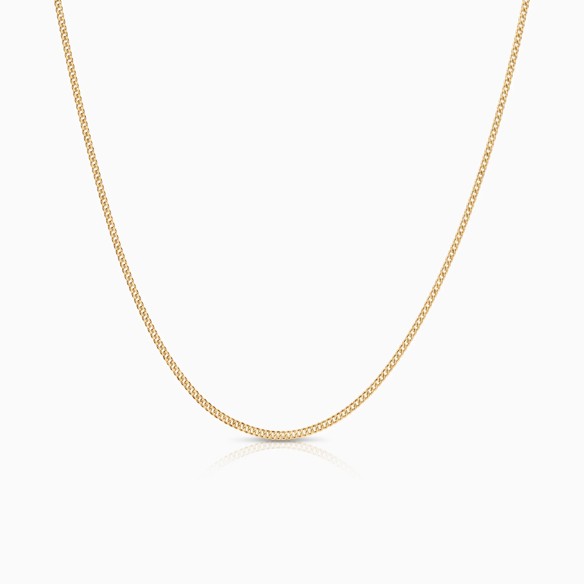 Curb chain necklace 4.35g 18K gold