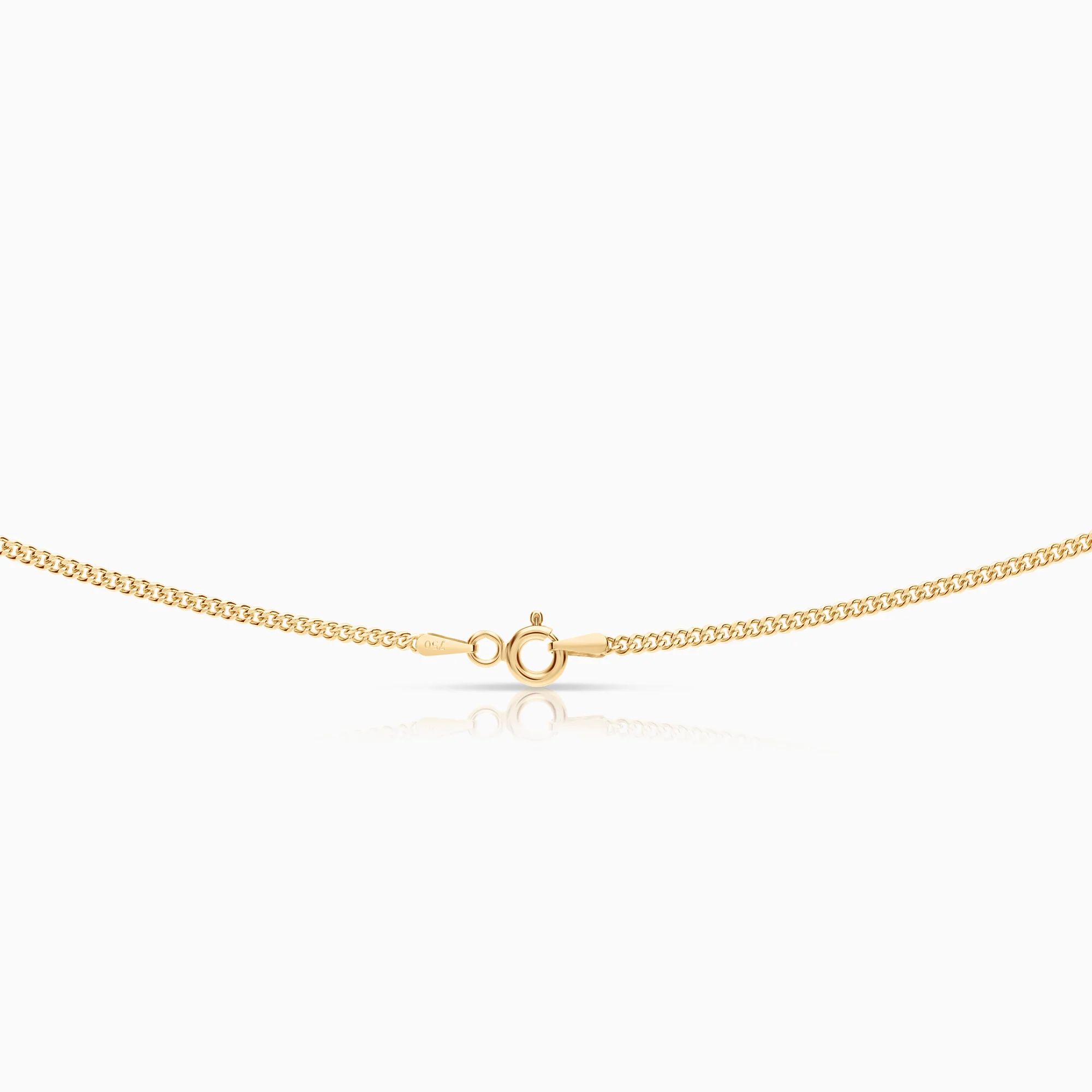 Curb chain necklace 6.15g 18K gold - Image 2