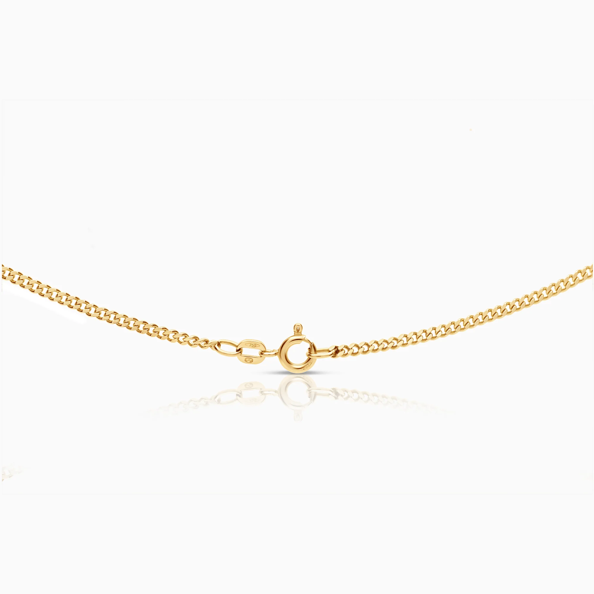 Curb necklace 7.37g 18K gold - Image 2