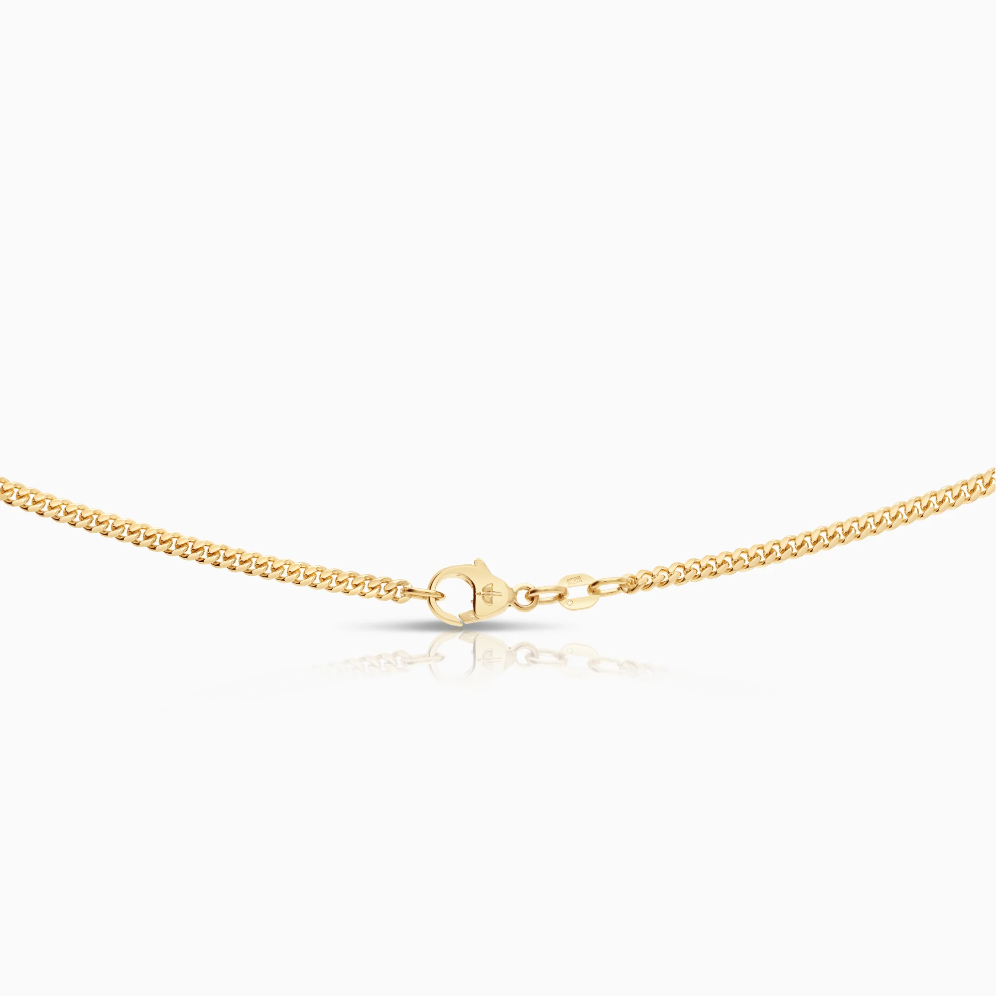 Curb necklace 11.00g 18K gold - Image 2