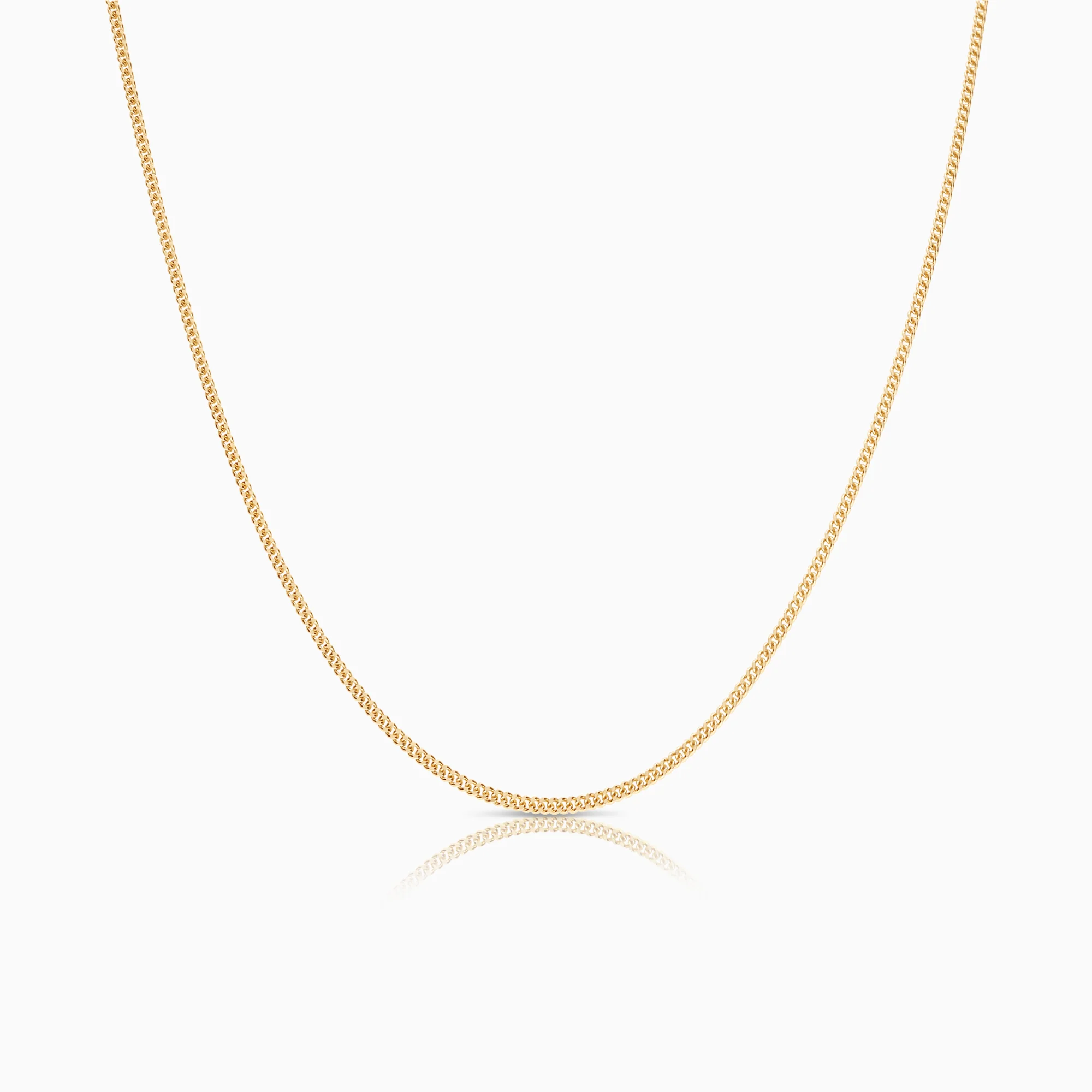 Curb necklace 3.33g 18K gold
