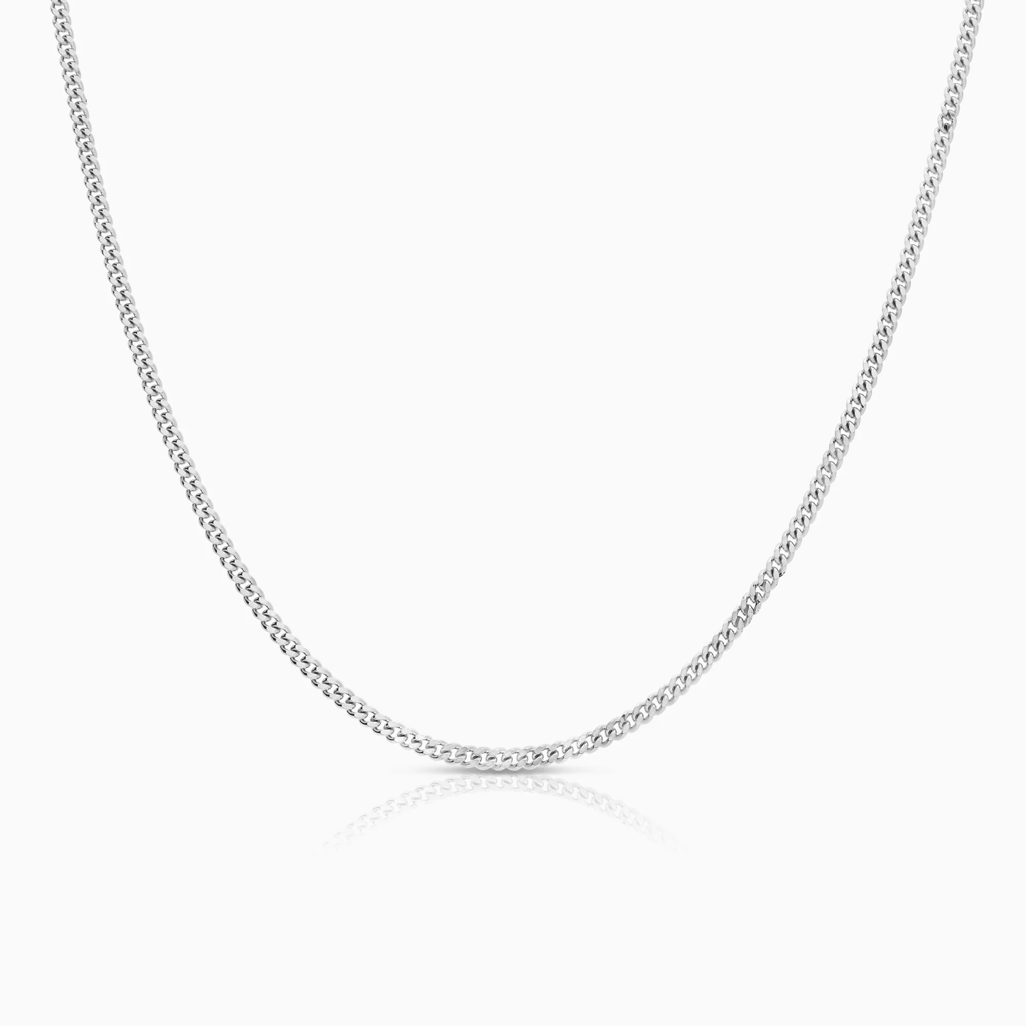 Curb chain 13.60g 18K white gold