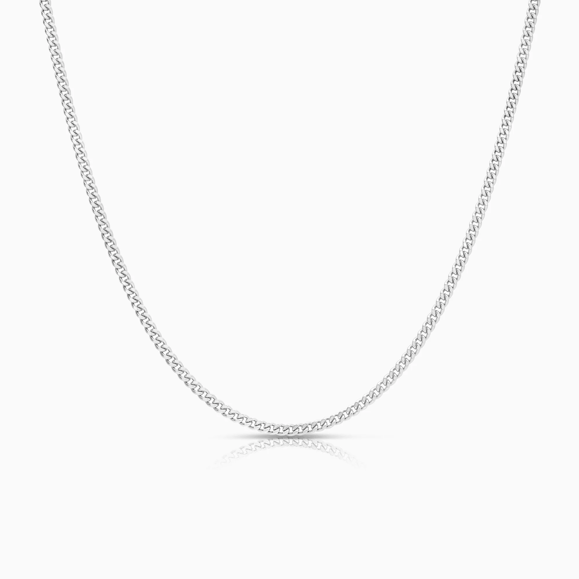 Curb chain 18.96g 18K white gold