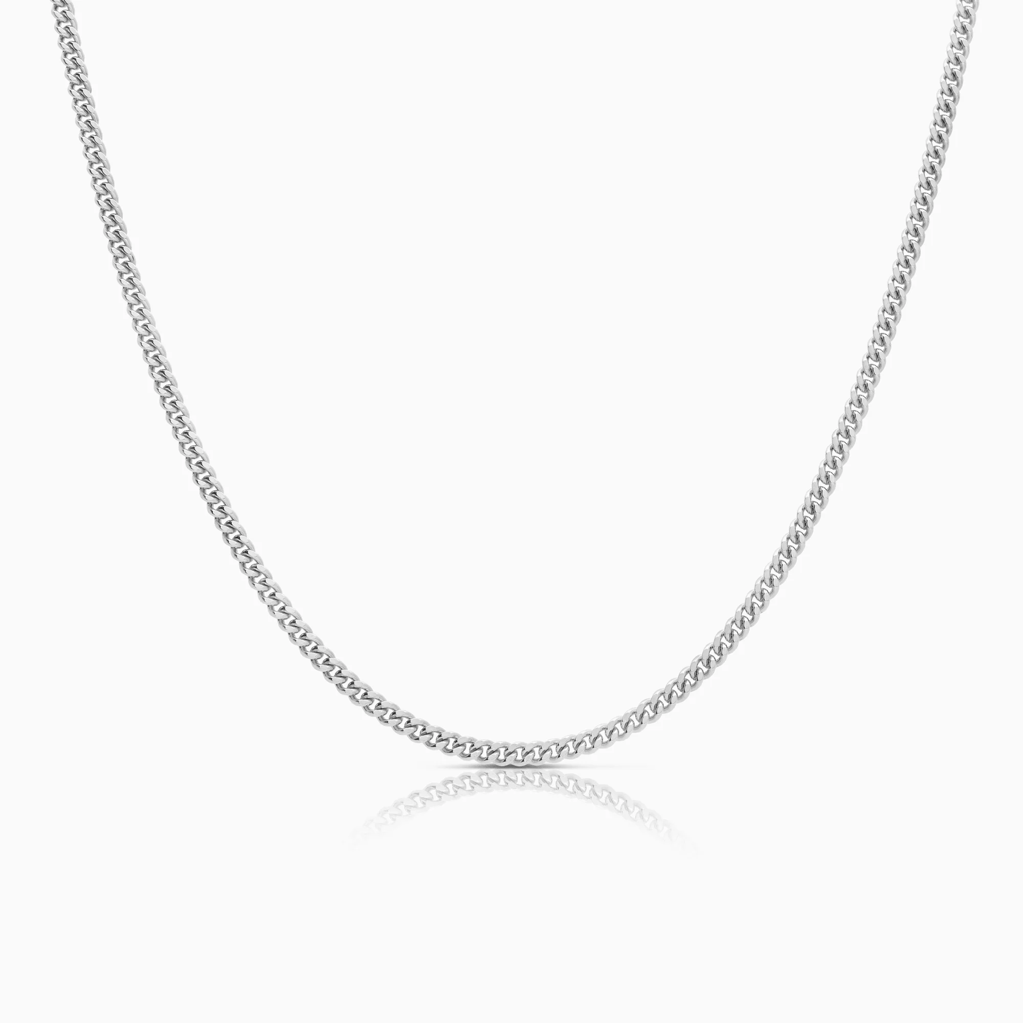 Curb chain 20.90g 18K white gold