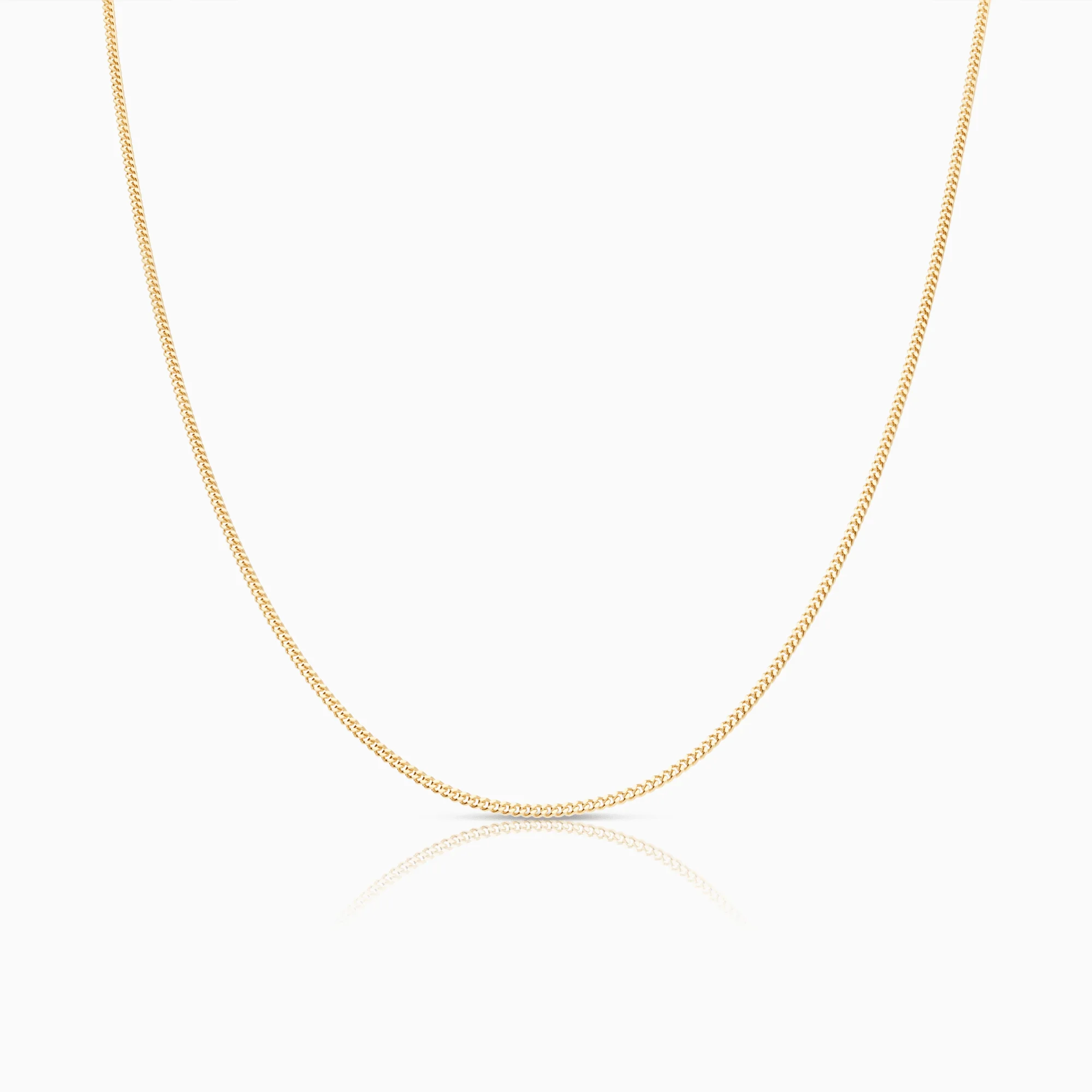 Curb Chain 38cm 18K Gold