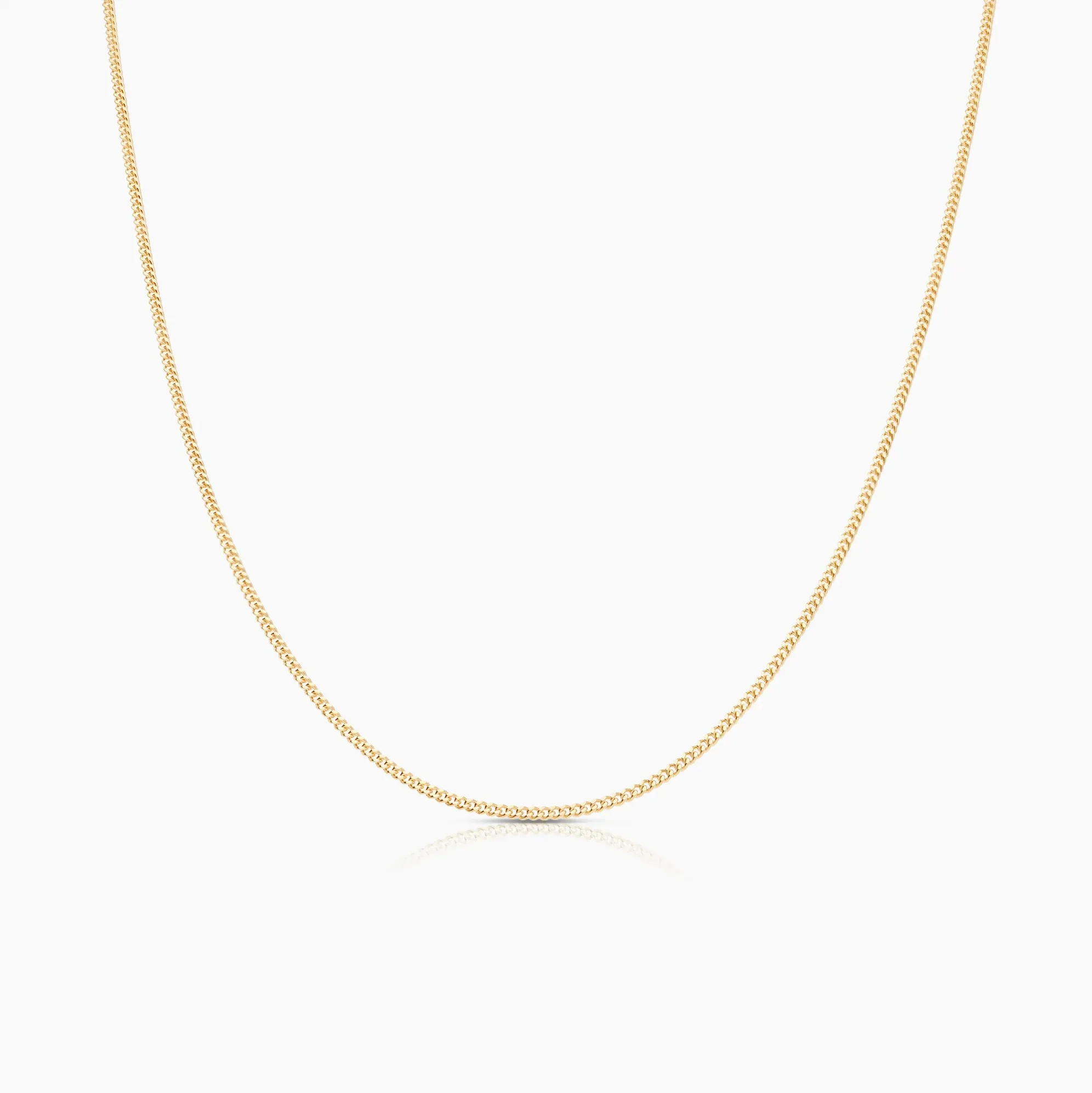 Curb Chain 38cm 18K Gold