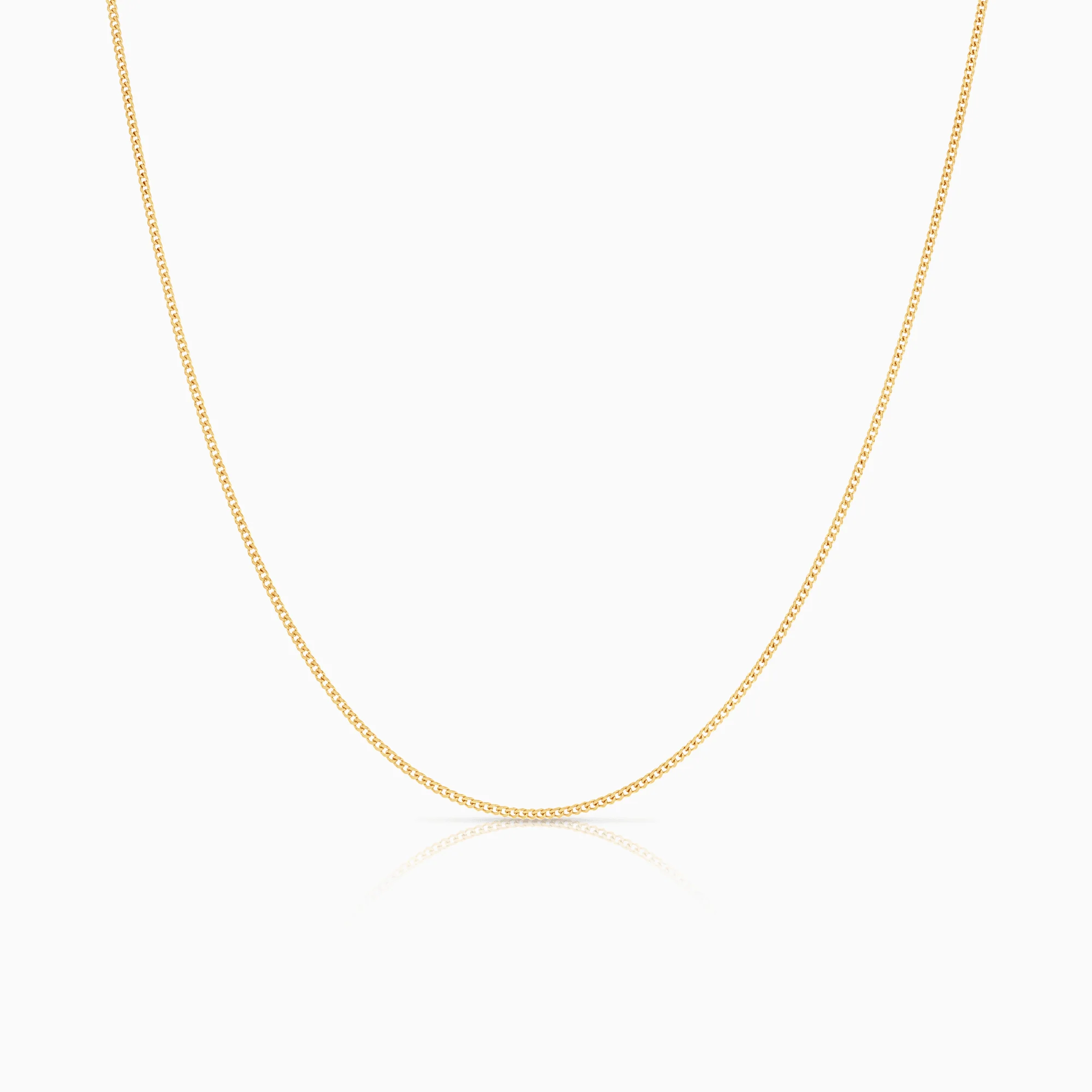 Curb Chain 38cm 18K Gold