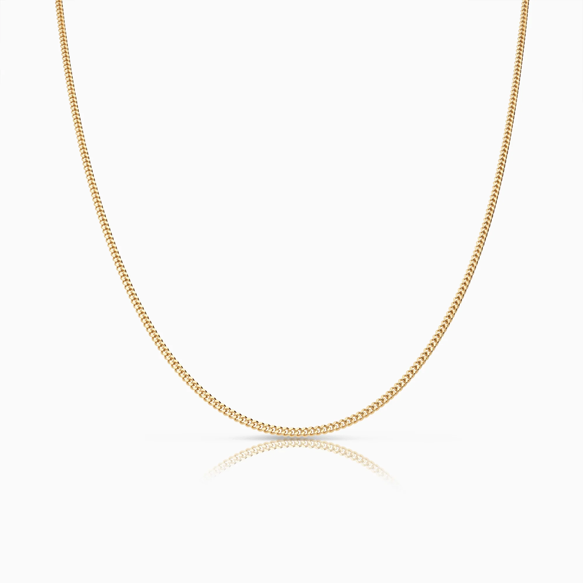 Curb Chain 38cm 18K Gold