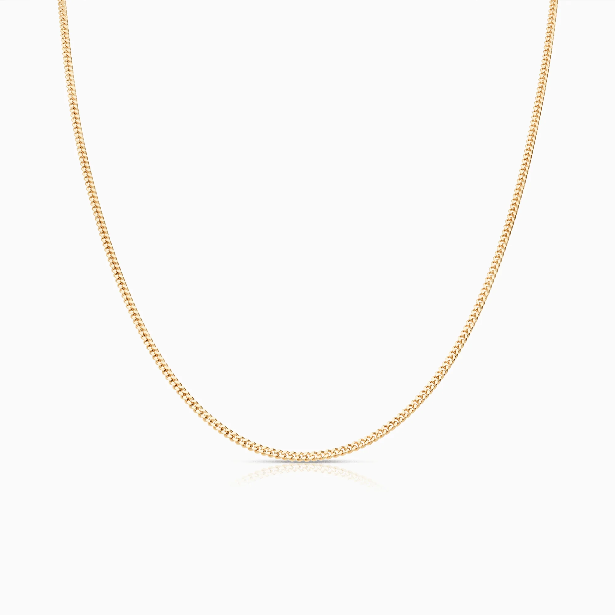 Curb Chain 38cm 18K Gold