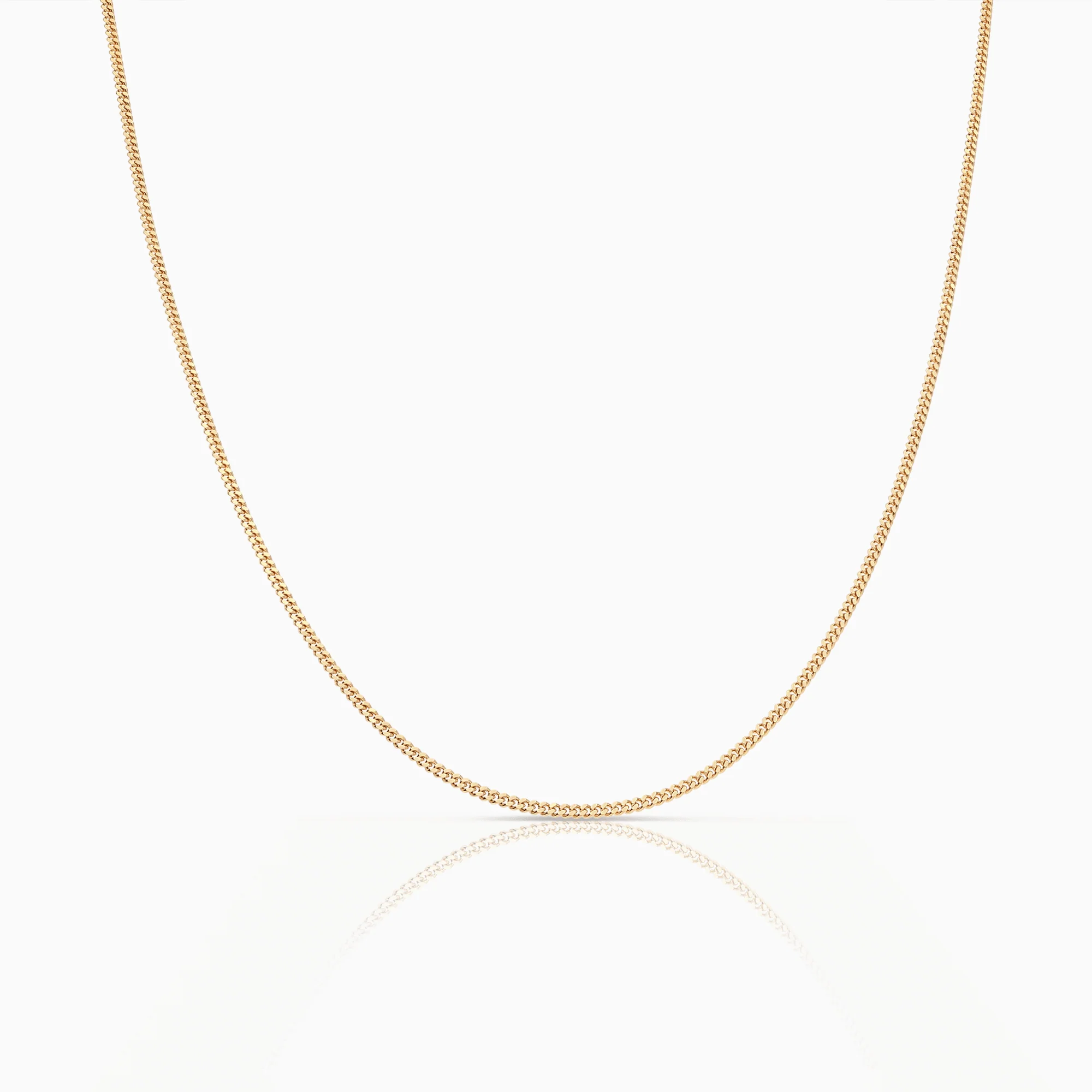 Curb Chain 38cm 18K Gold