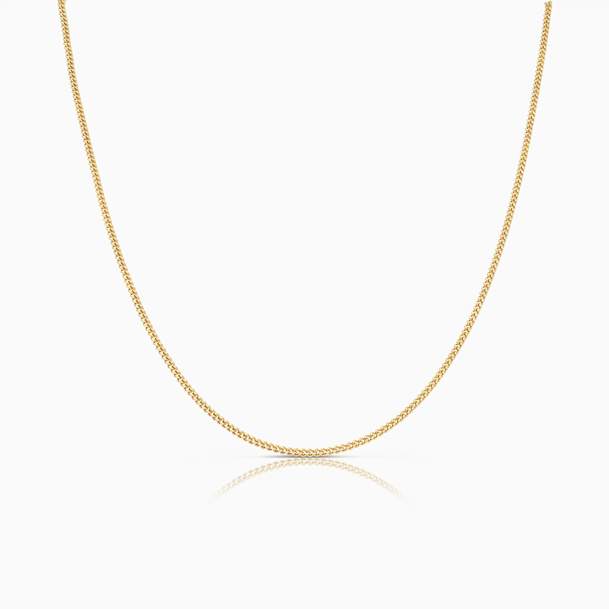 Curb Chain 38cm 18K Gold