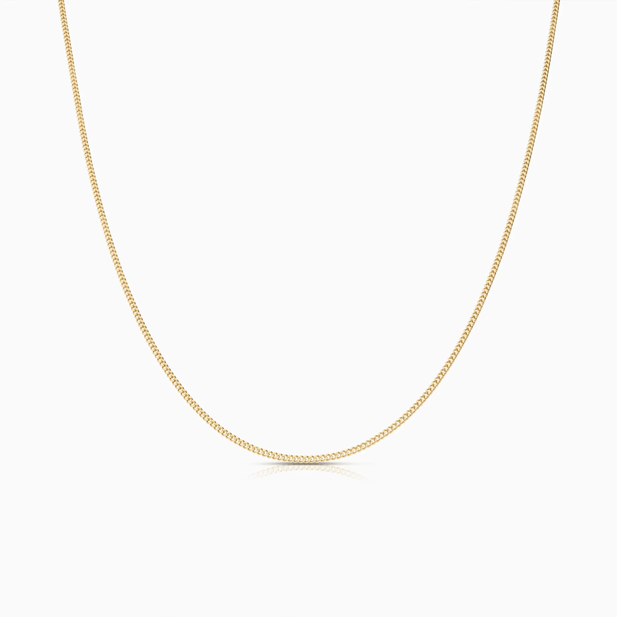 Curb Chain 43cm 18K Gold