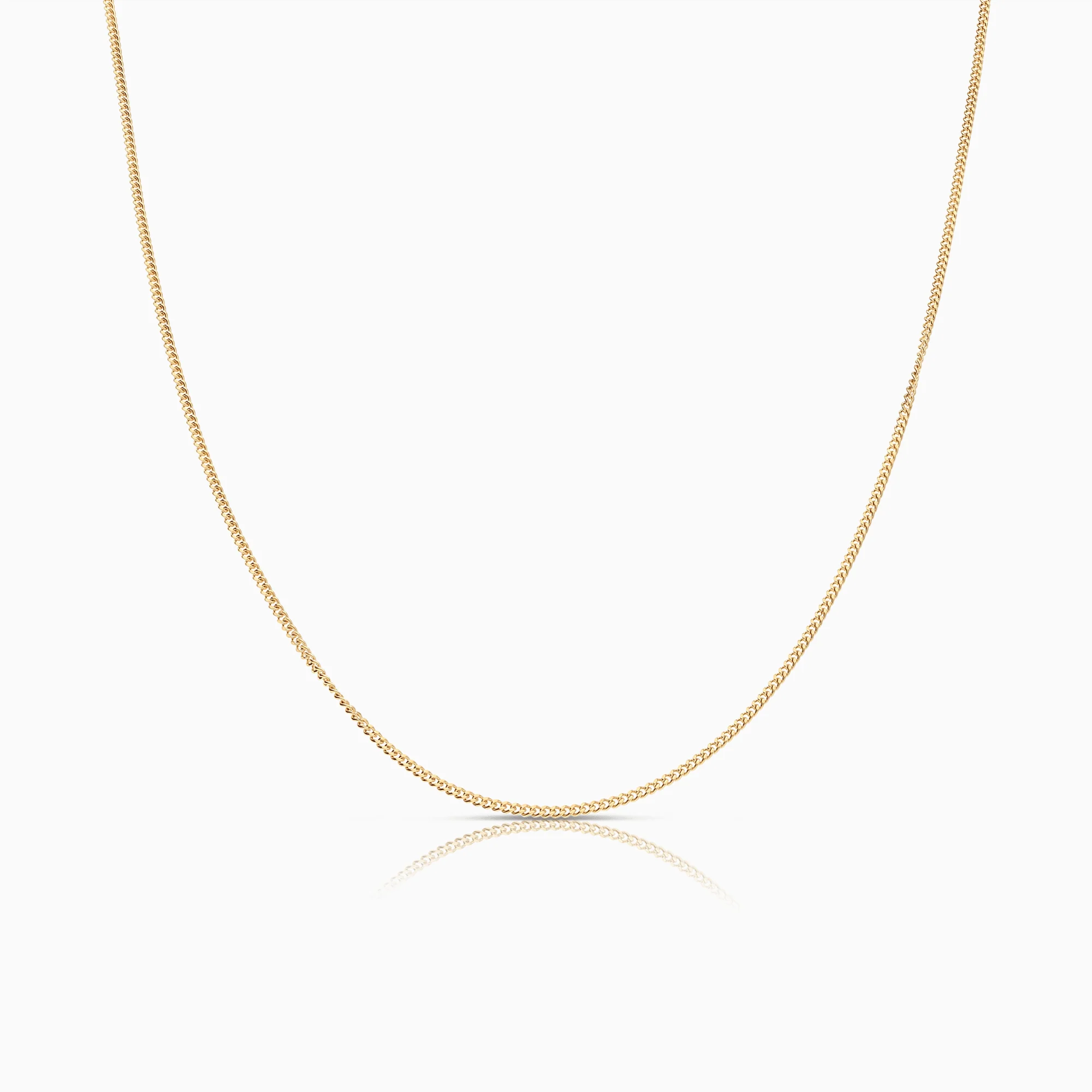 Curb Chain 43cm 18K Gold