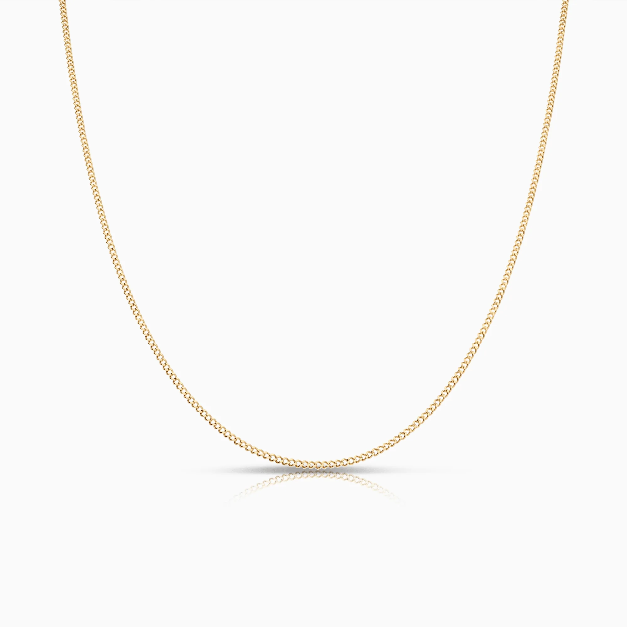 Curb Chain 43cm 18K Gold