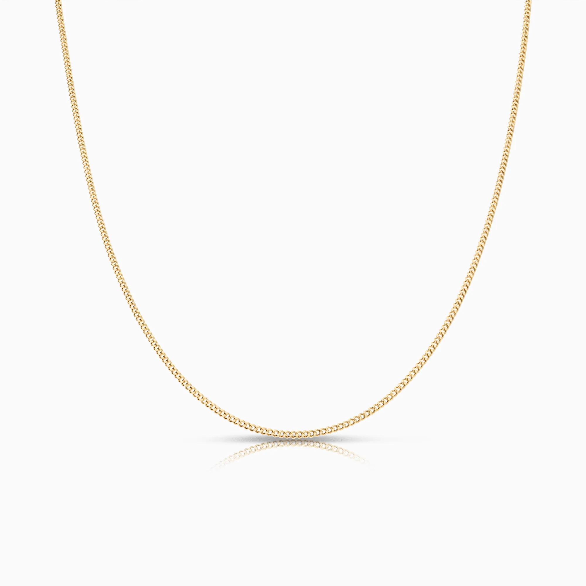 Curb Chain 43cm 18K Gold