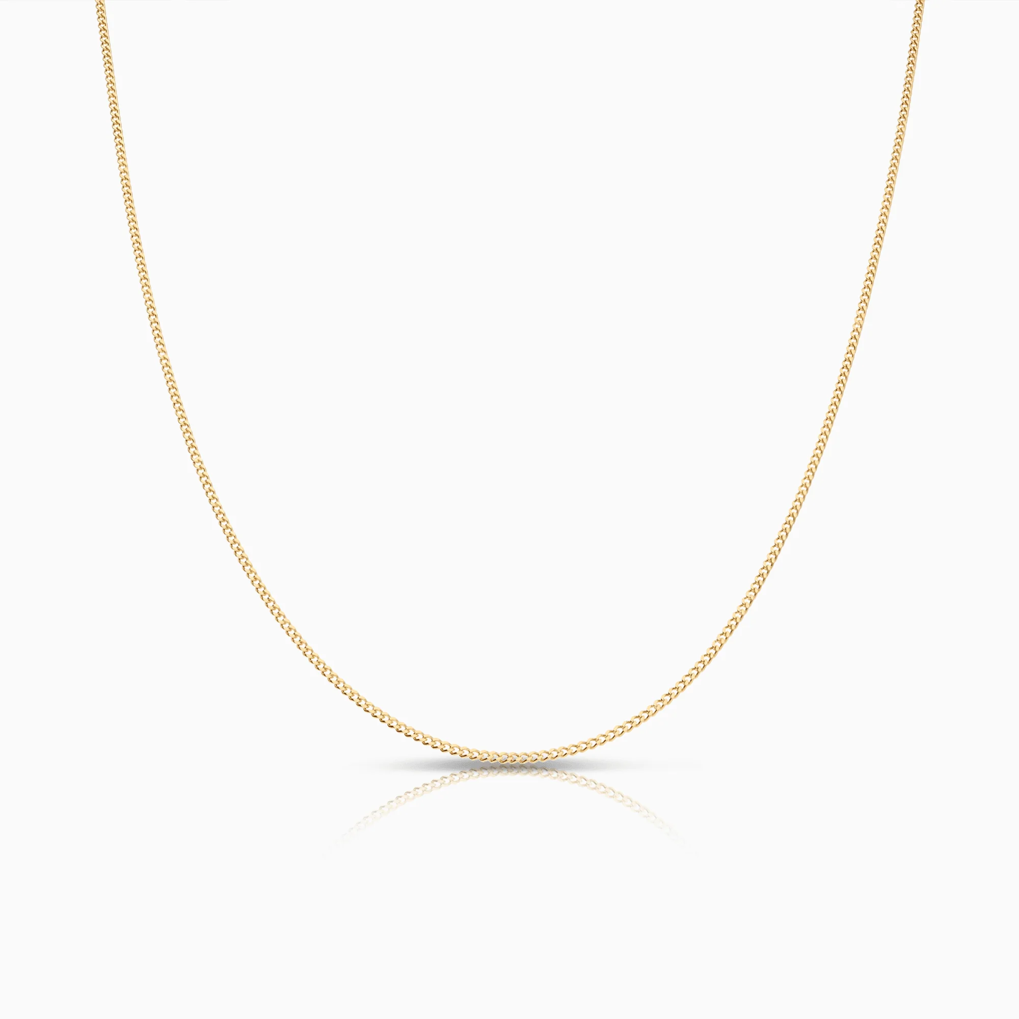 Curb Chain 43cm 18K Gold