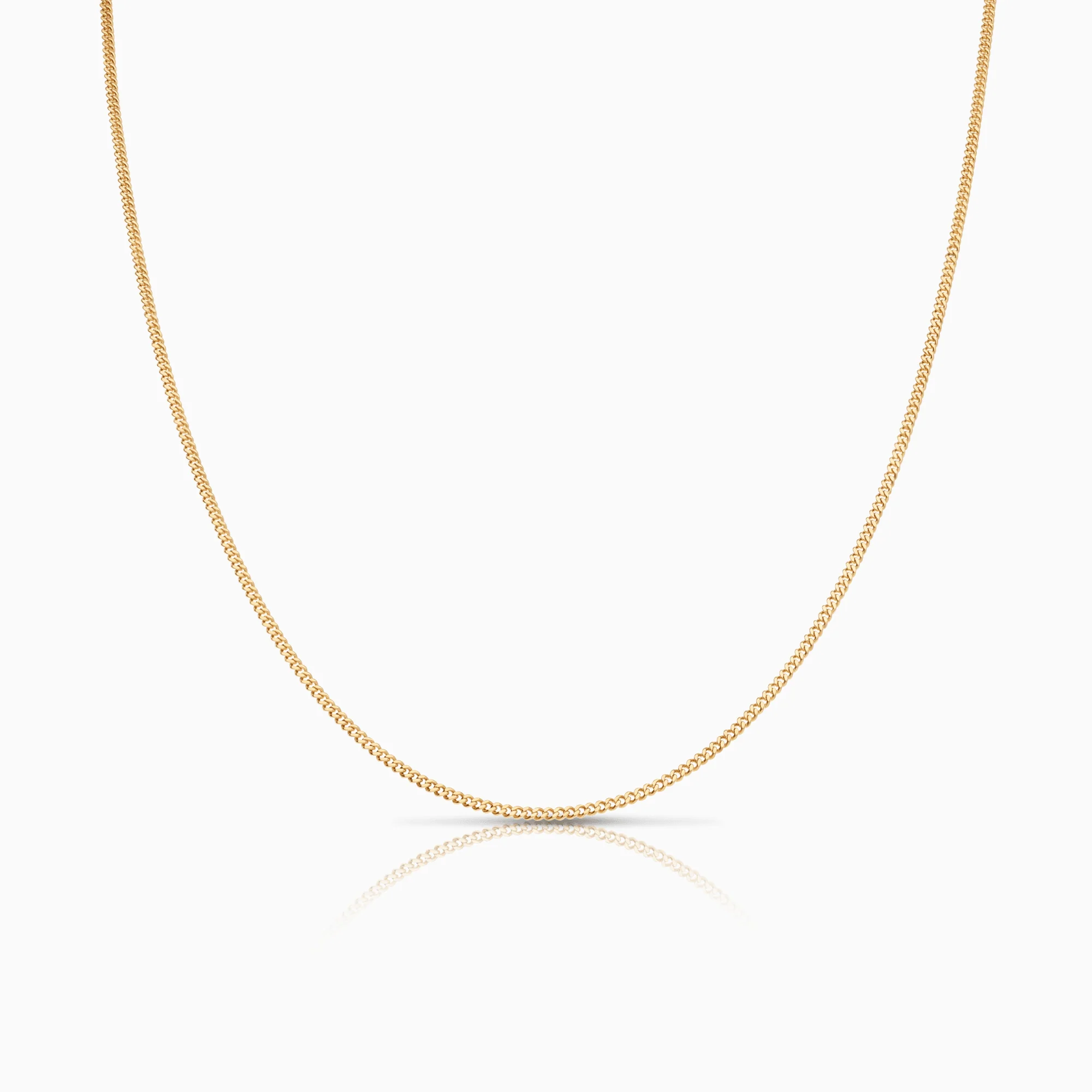 Curb chain 45cm 18K gold