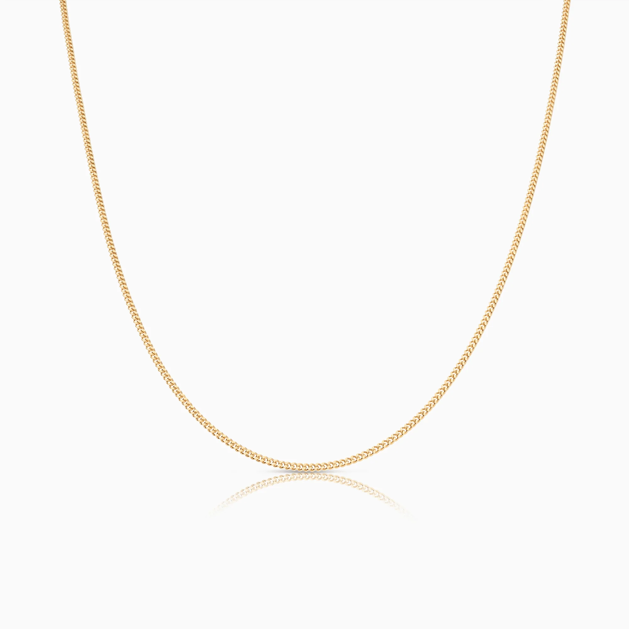 Curb chain 45cm 18K gold